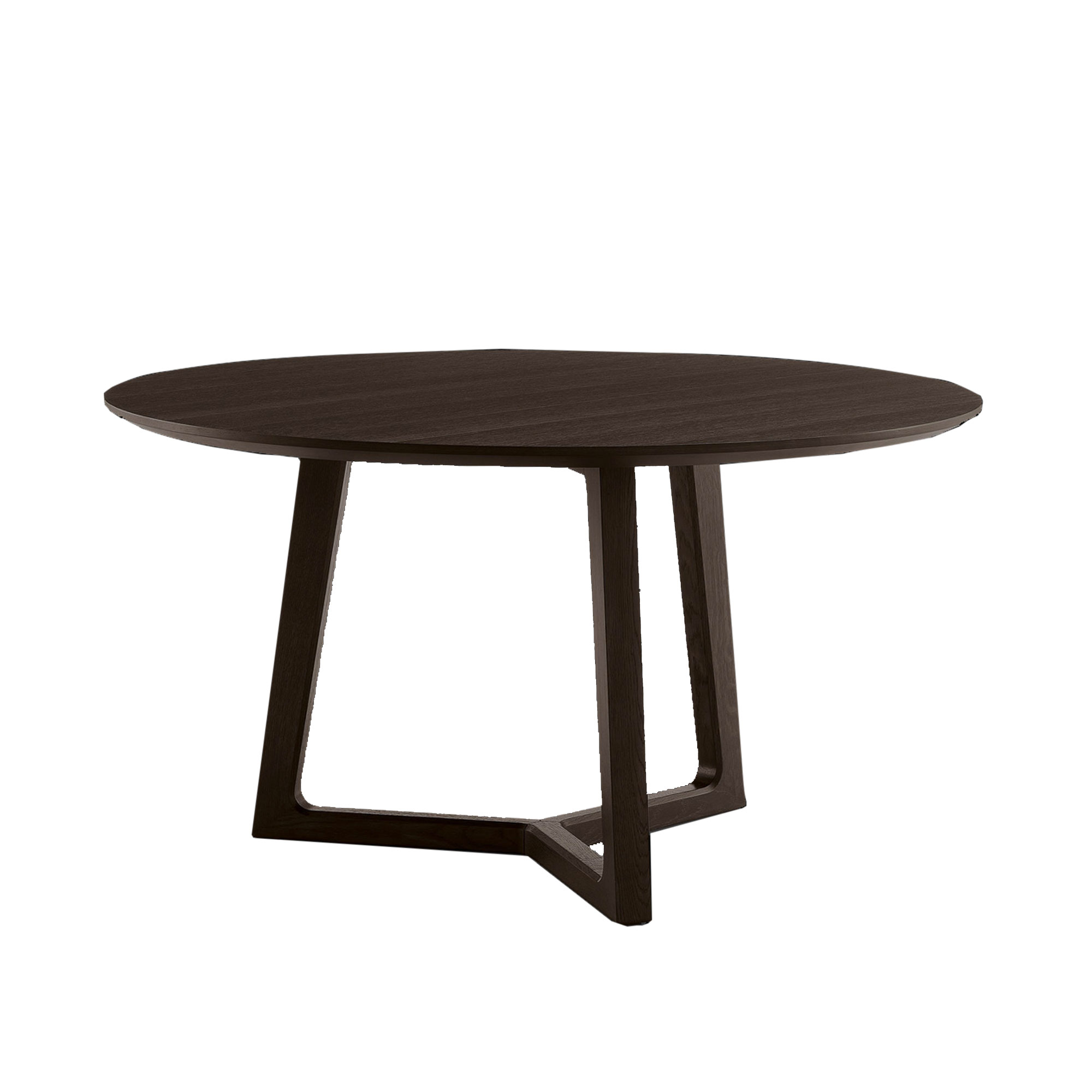 Poliform - Concorde Table Ø137 cm, Spessart Oak Structure, Top Spessart Oak - Matbord - Emmanuel Gallina - Brun - Metall/Trä
