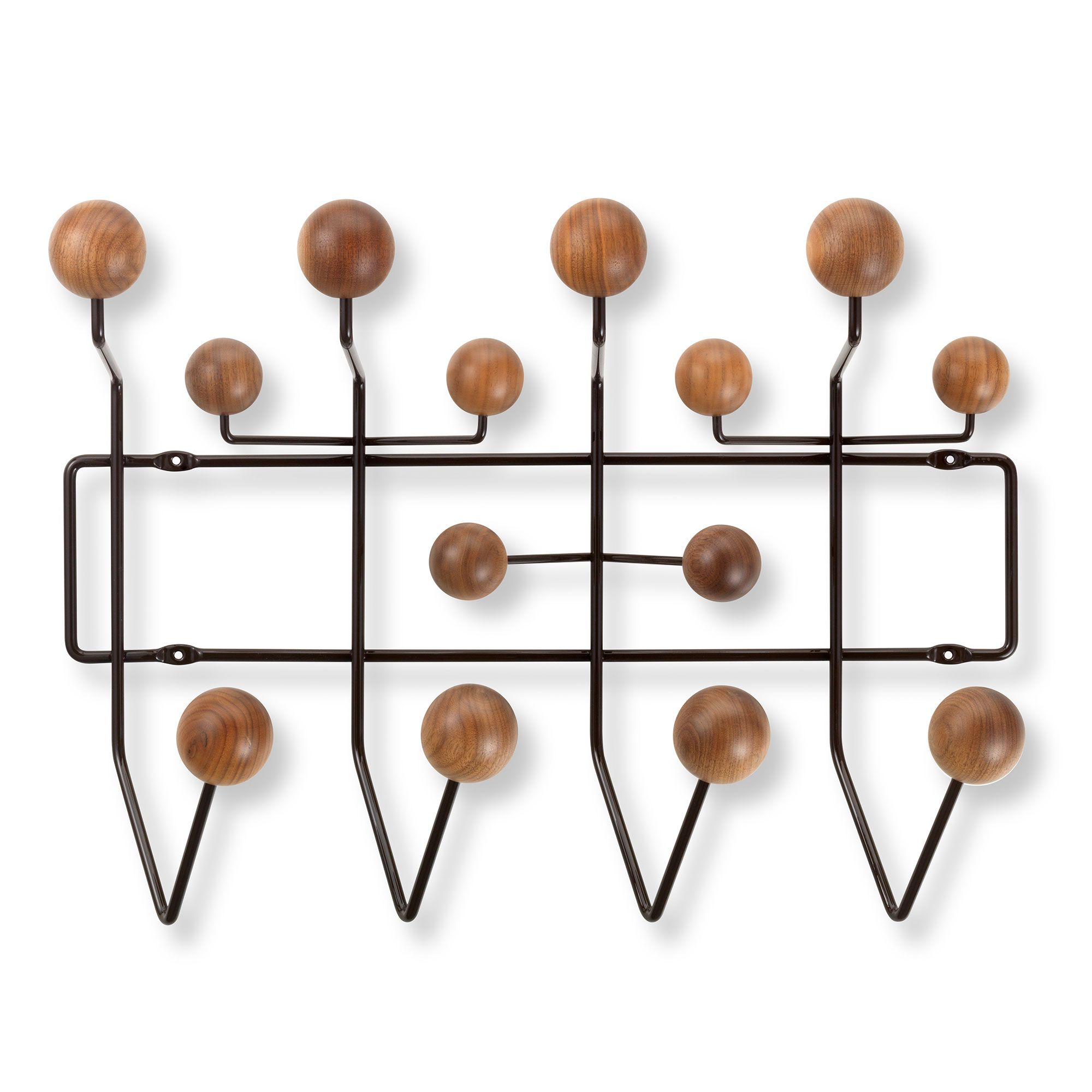 Vitra - Hang it all, Chocolate, Walnut - Klädhängare & galgar - Charles & Ray Eames - Brun