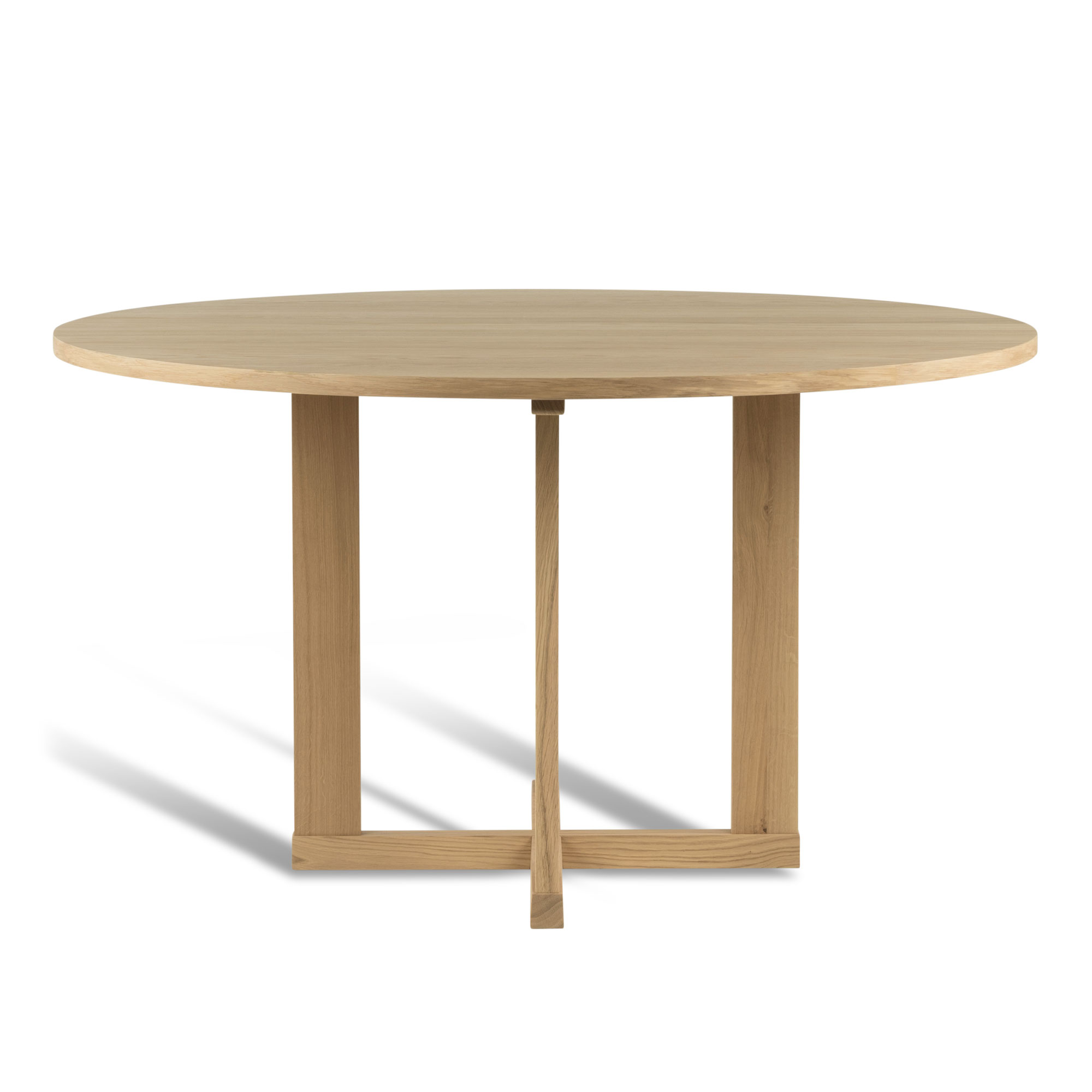 Mavis - Arv matbord 130 cm vitpigmenterad mattlackad ek - Matbord - Beige - Trä