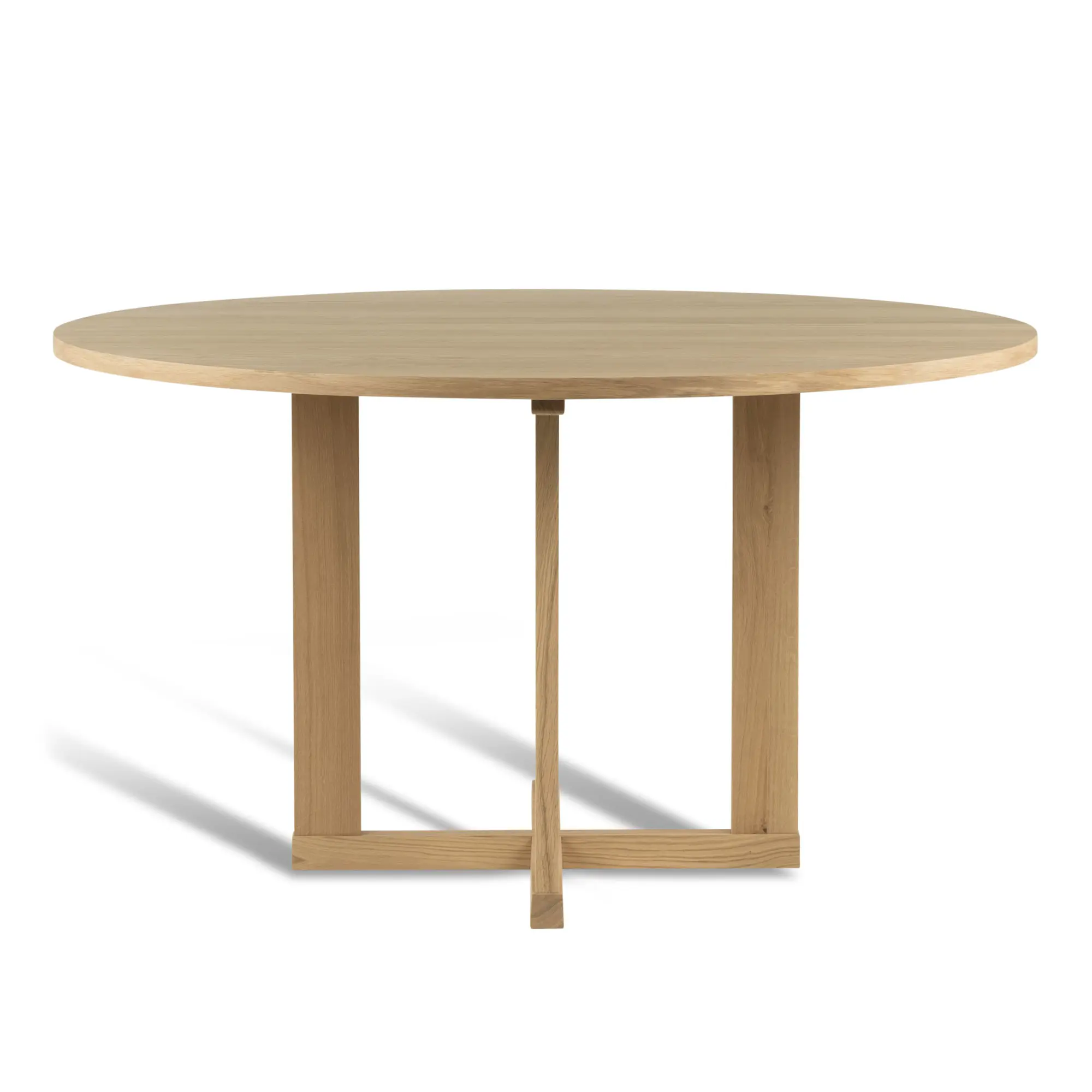 Arv spisebord 130 cm i hvitpigmentert mattlakkert eik