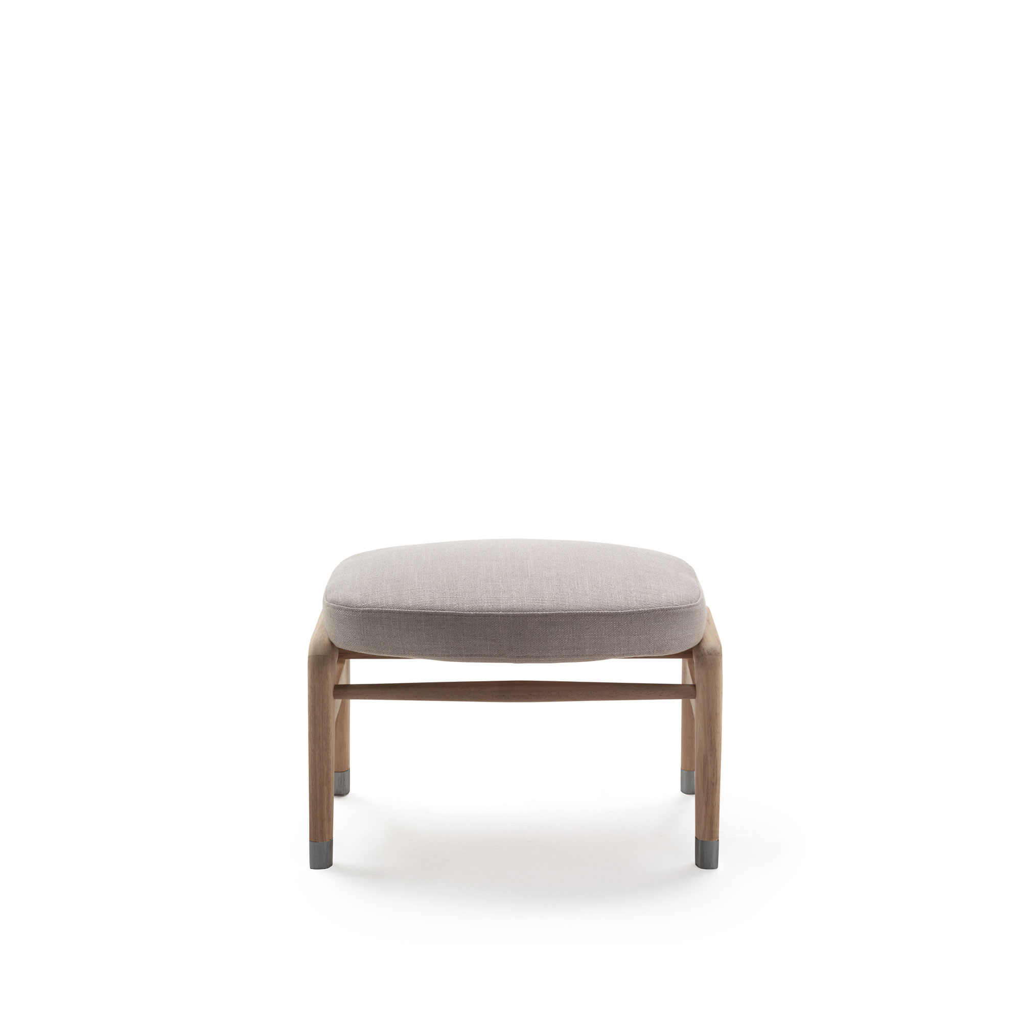 Flexform - Ortigia Ottoman - Ash Ellisse 1174 - Fotpallar - Grå - Läder/Trä/Textilmaterial