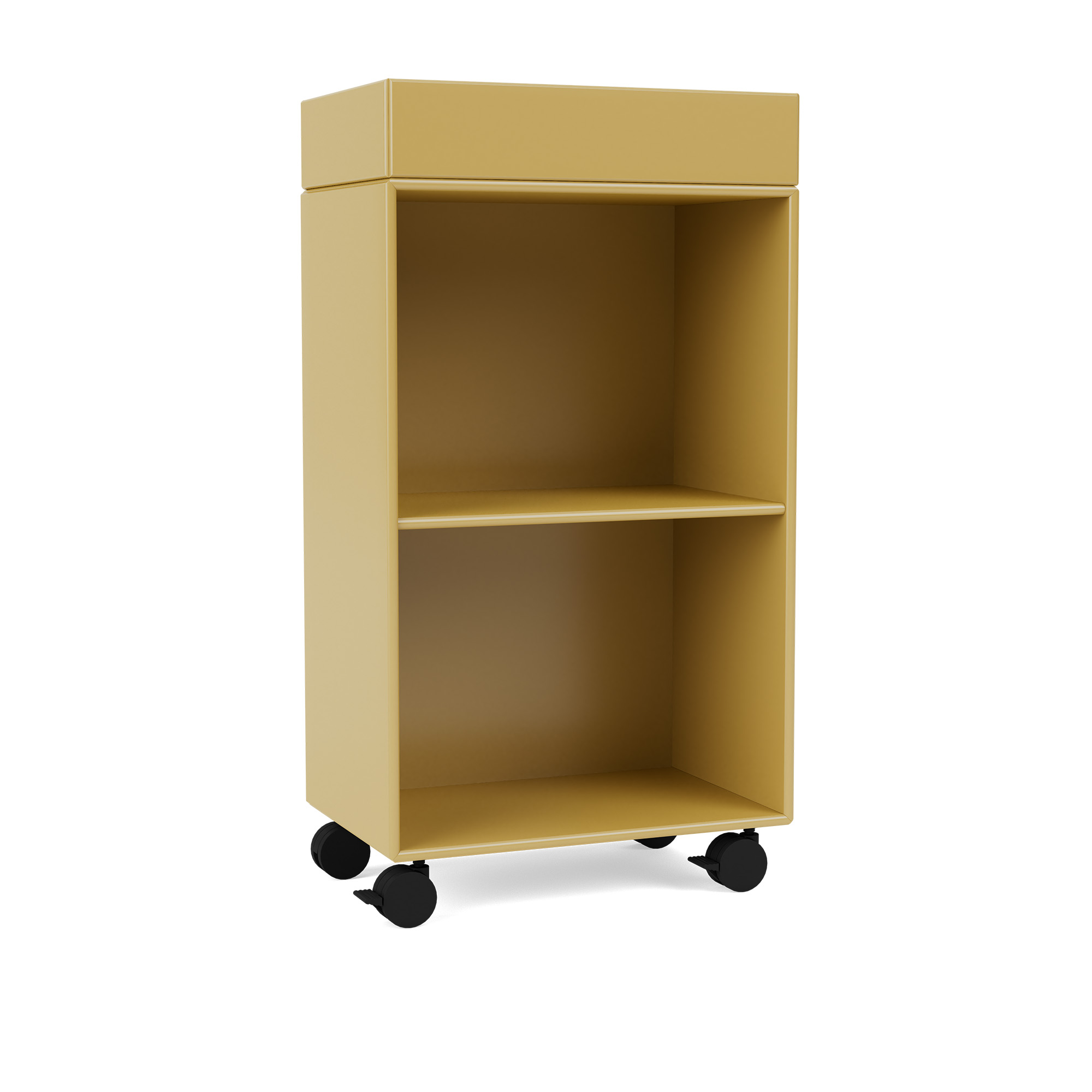 Montana - Preppy Trolley 157-Cumin 05 Castors CR70 Black - Hurtsar - Peter J. Lassen - Gul - Trä | Möbler - Förvaring Och Hyllor - Hurtsar | Möbelexperten