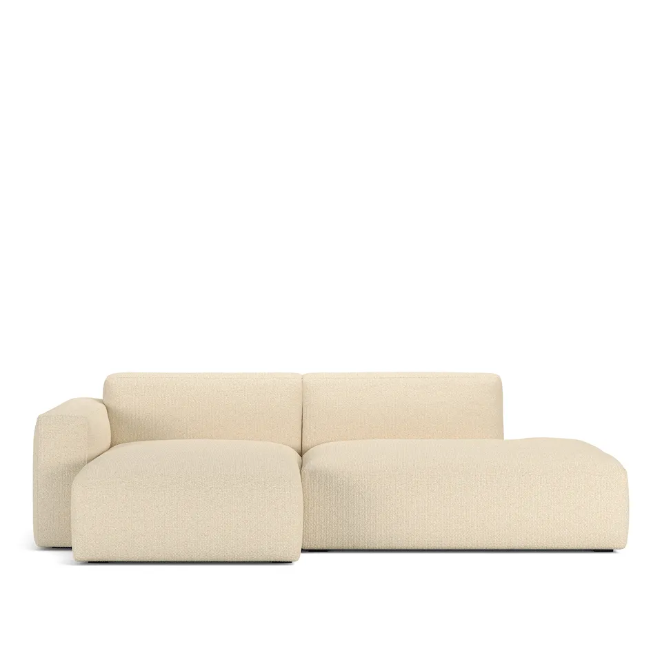 Brick 2-Seater Chaise Lounge Open End Right, Emmi 30