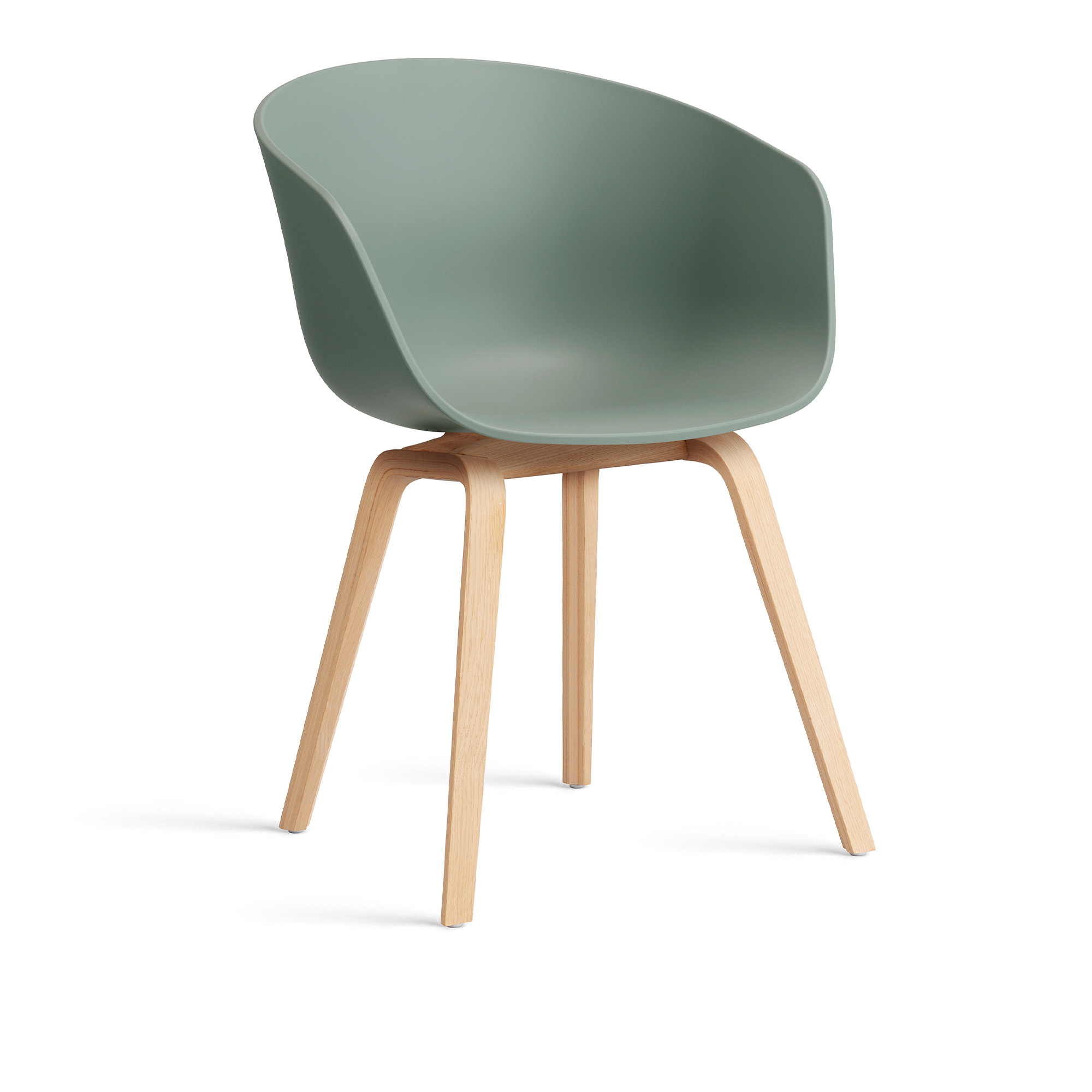 HAY - AAC22 Soaped Oak Veneer Base Fall Green 2.0 Shell - Matstolar - Hee Welling - Grön - Trä/Plast