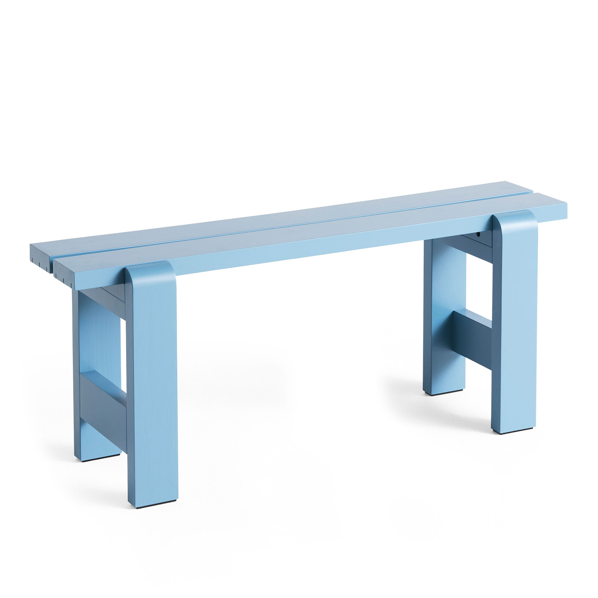 hay - weekday bench 111x23 cm / azure blue - trädgårdsbänkar - hannes & fritz - blå - trä