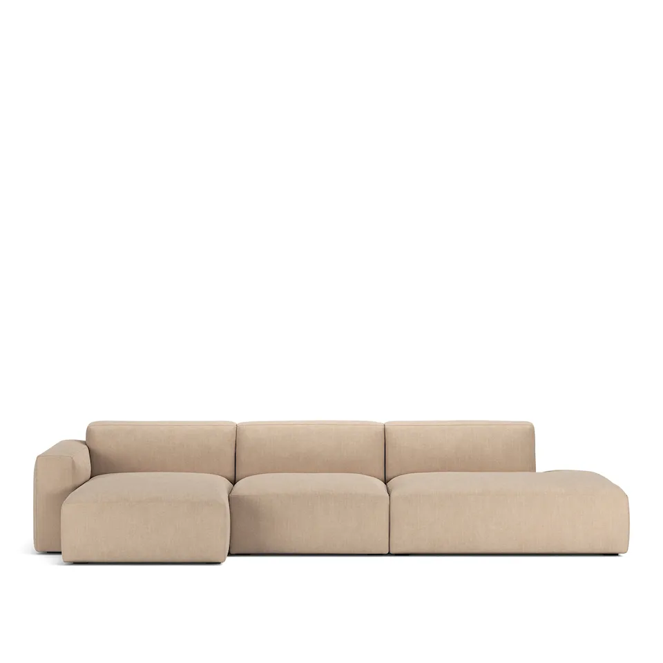Brick 3-Seater Chaise Lounge Open End Right with removable upholstery – Shadow Beige
