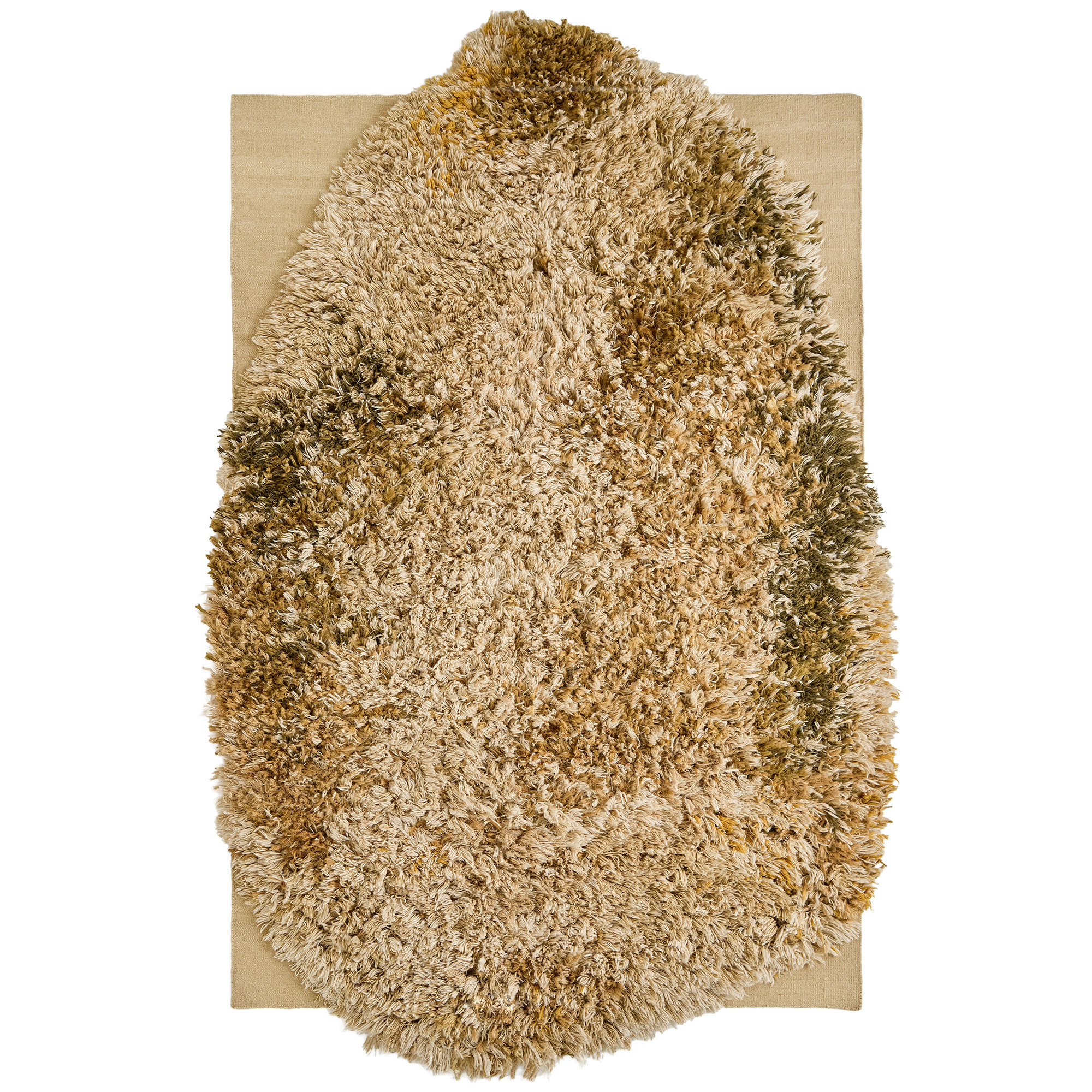 nanimarquina - alga wool rug ochre 179 x 270 cm - ullmattor - nani marquina - beige