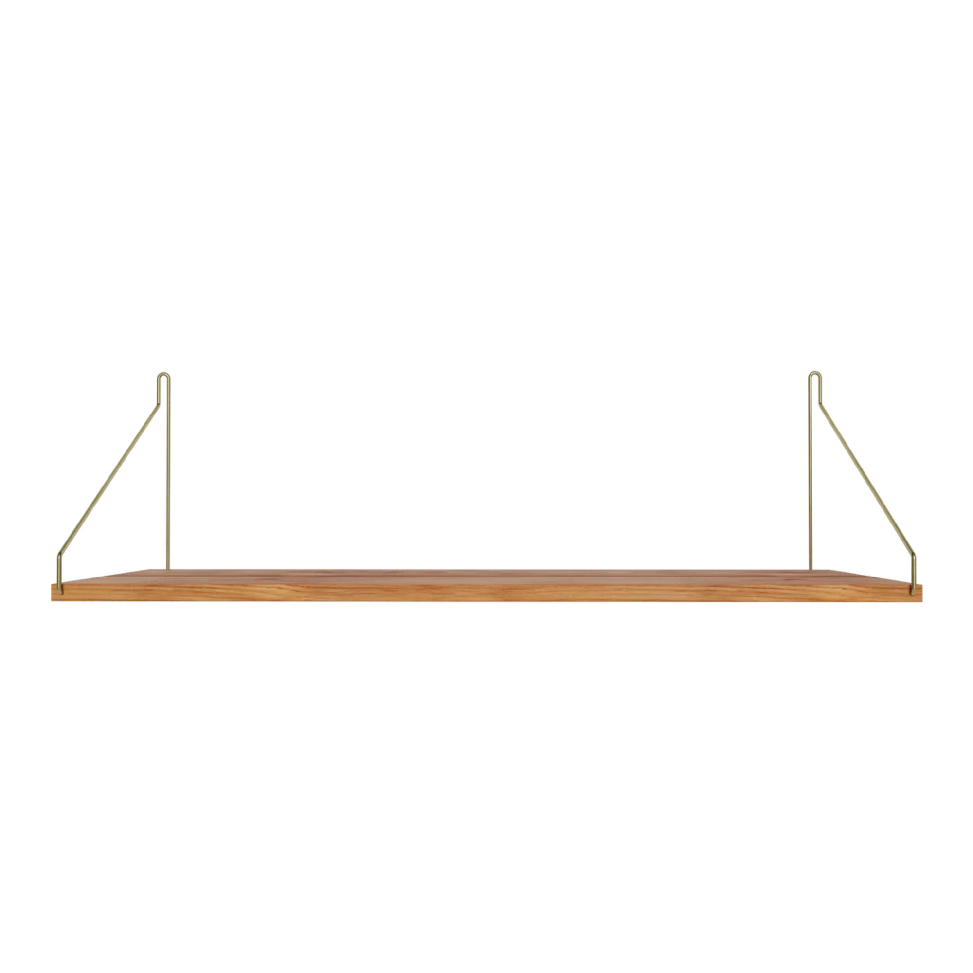 Frama - Single Shelf vägghylla Natural Oak / Brass D27 W80 - Kim Richardt - Beige - Trä |  | Möbelexperten
