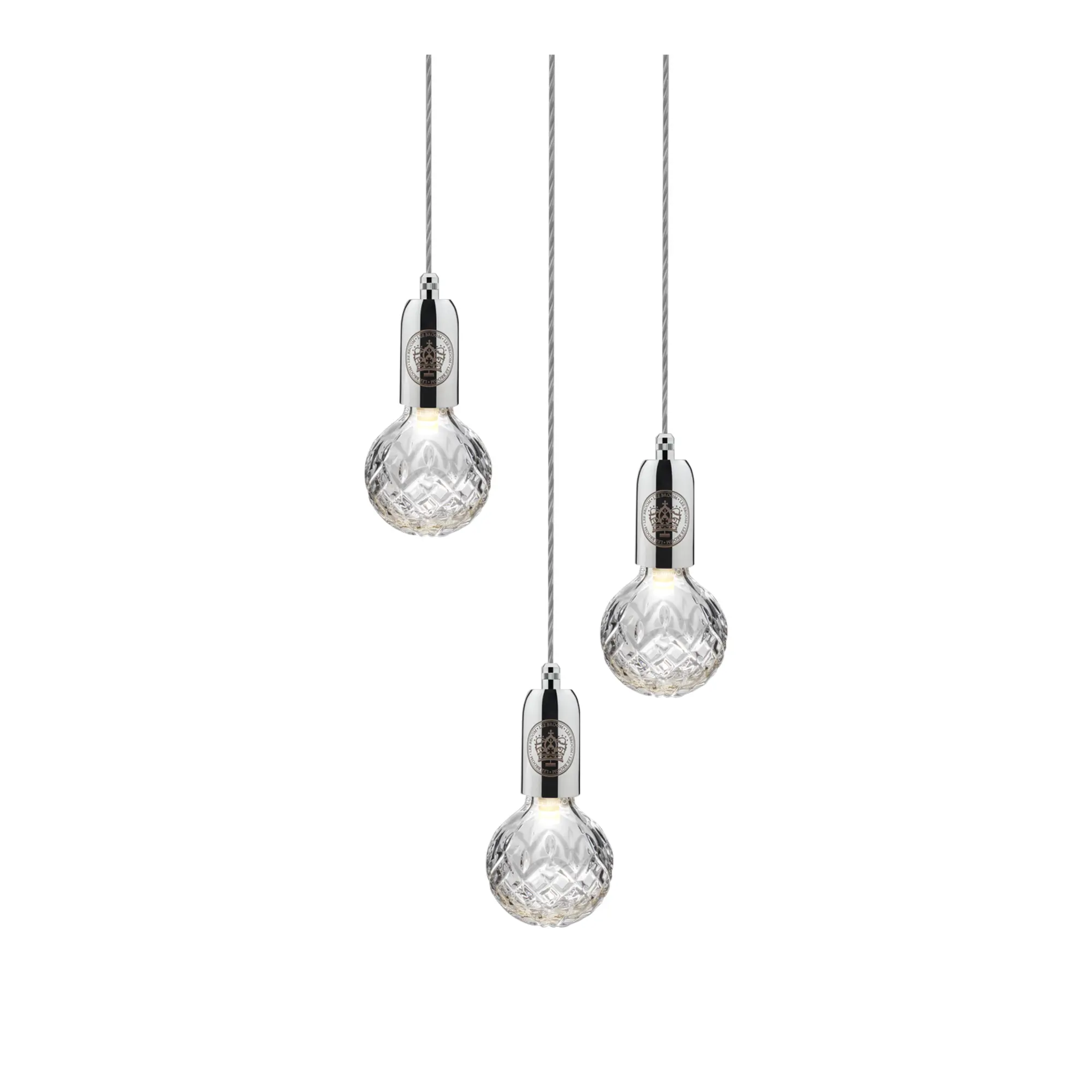 Crystal Bulb Chandelier 3 Piece