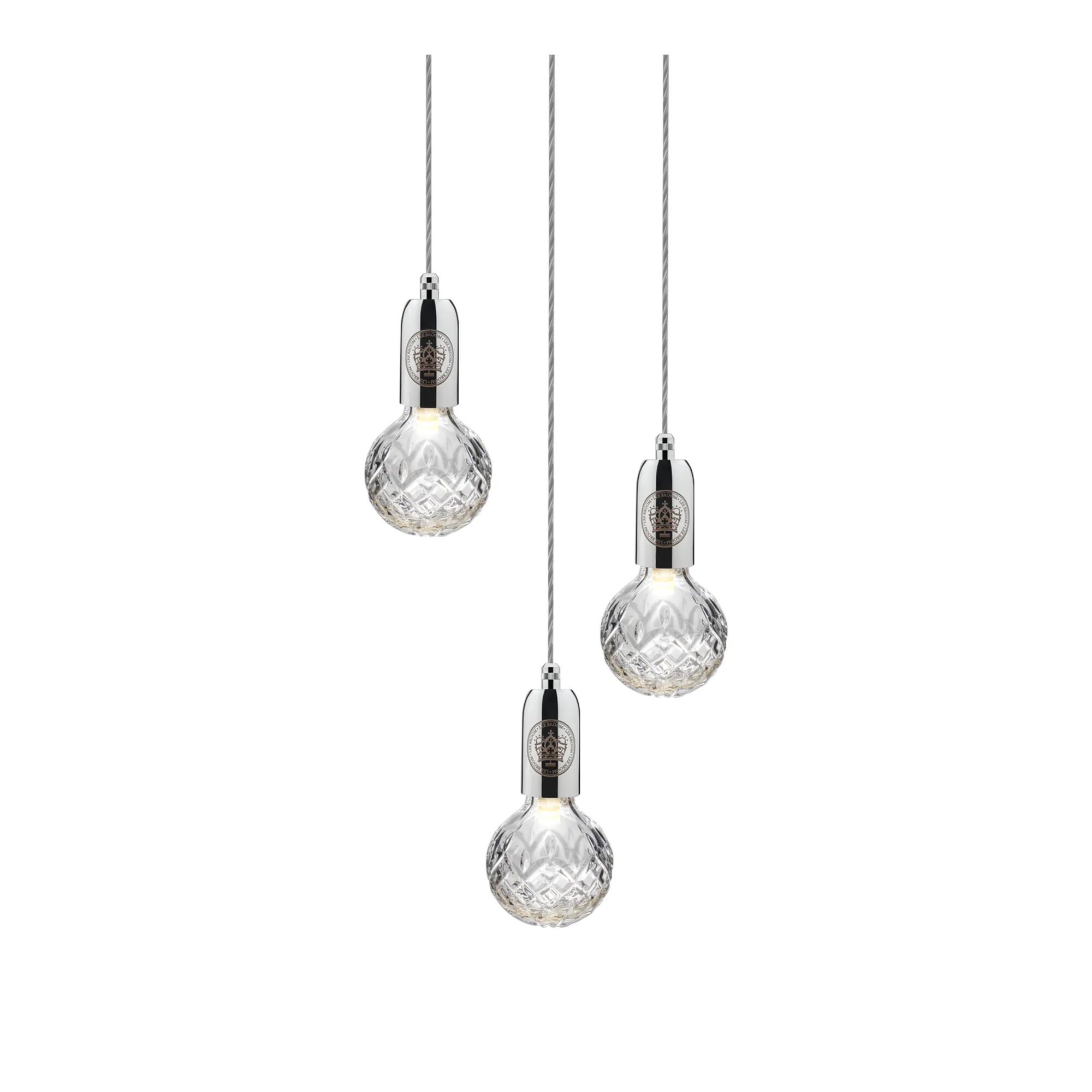 Crystal Bulb Chandelier 3 Piece