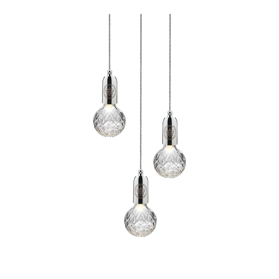 Crystal Bulb Chandelier 3 Piece