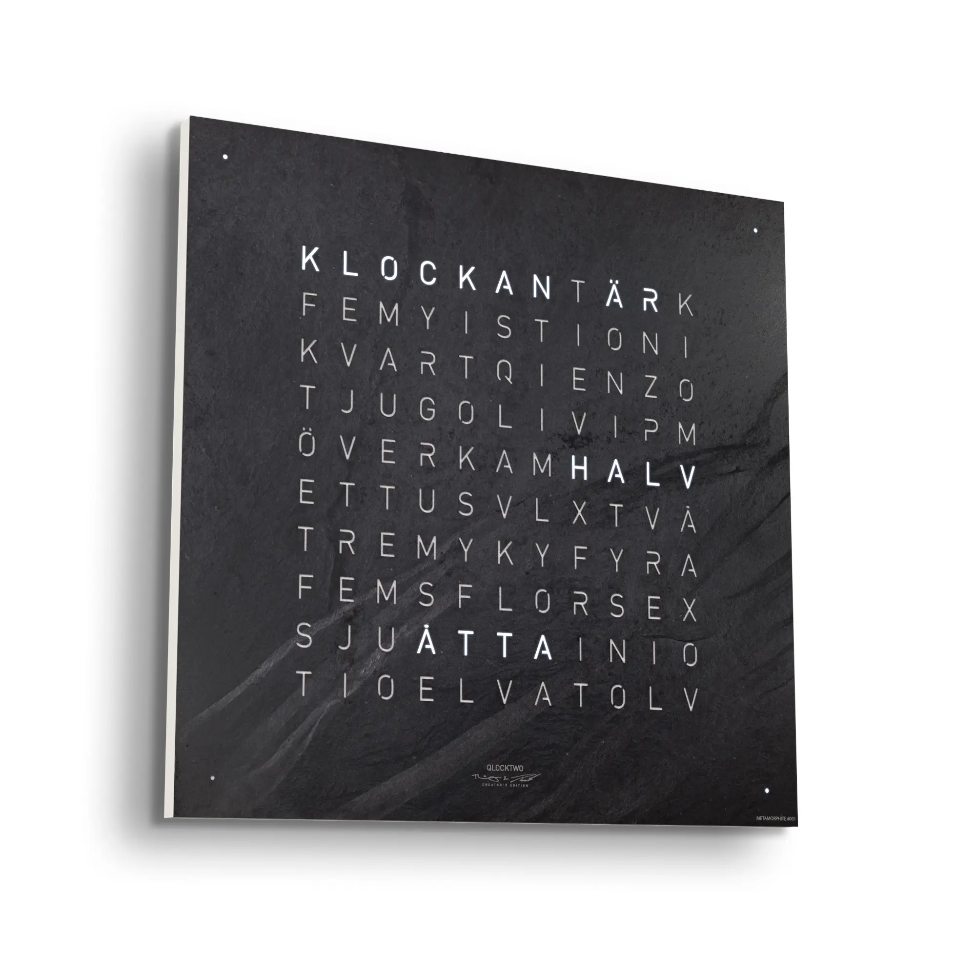 Qlocktwo Earth 45 Creator's Edition – Metamorphite