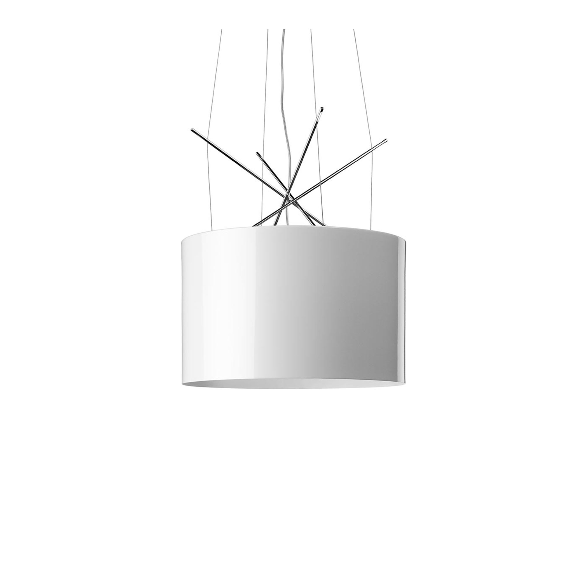 Flos - Ray Suspension Vit - Pendellampor - Rodolfo Dordoni - Silver,Vit