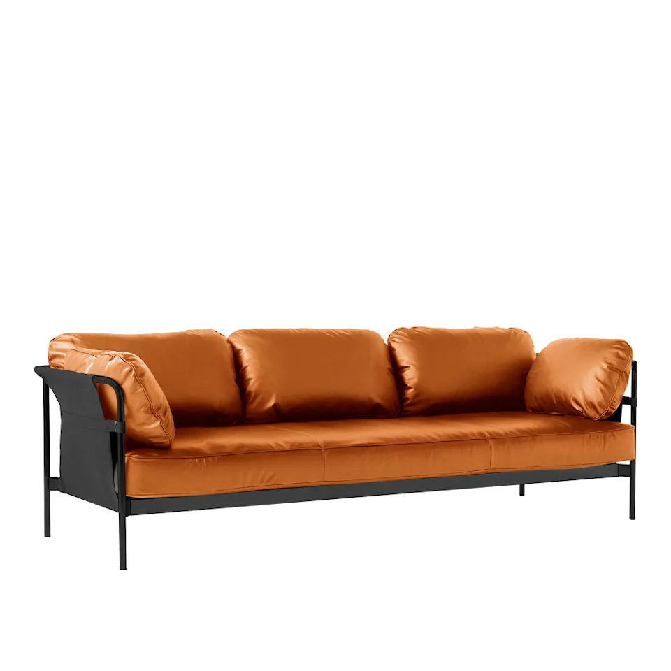 Can 3-sitssoffa Black/Black