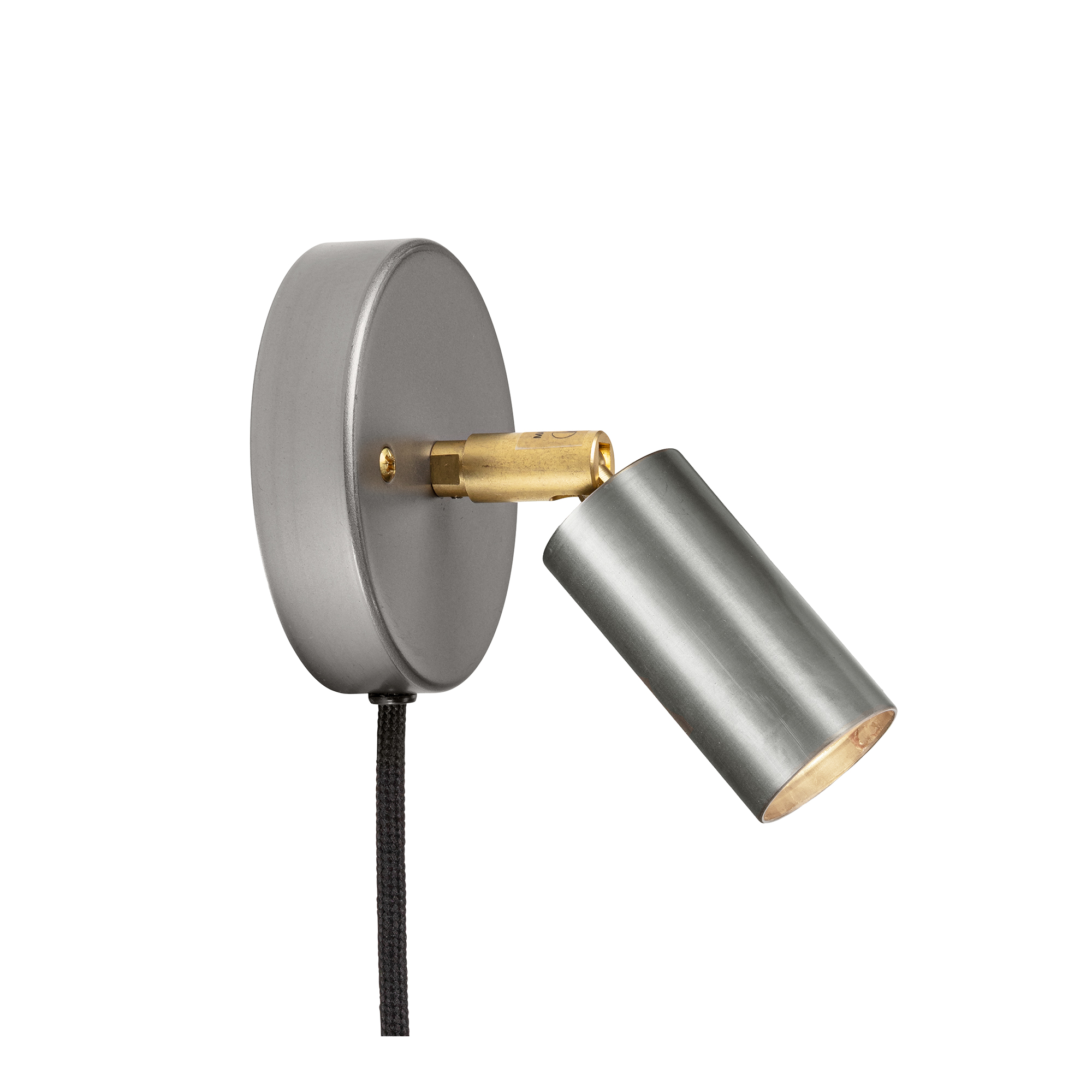 Örsjö Belysning - Starlight 1 spotlight with cable – Raw steel - Spotlights - Jonas Bohlin - Silver | Belysning - Taklampor - Spotlights | Möbelexperten