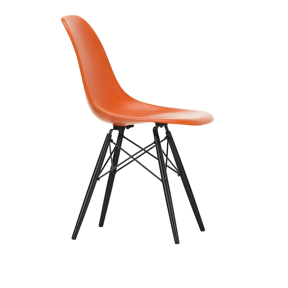 Eames Fiberglass Chair DSW stol Black Maple