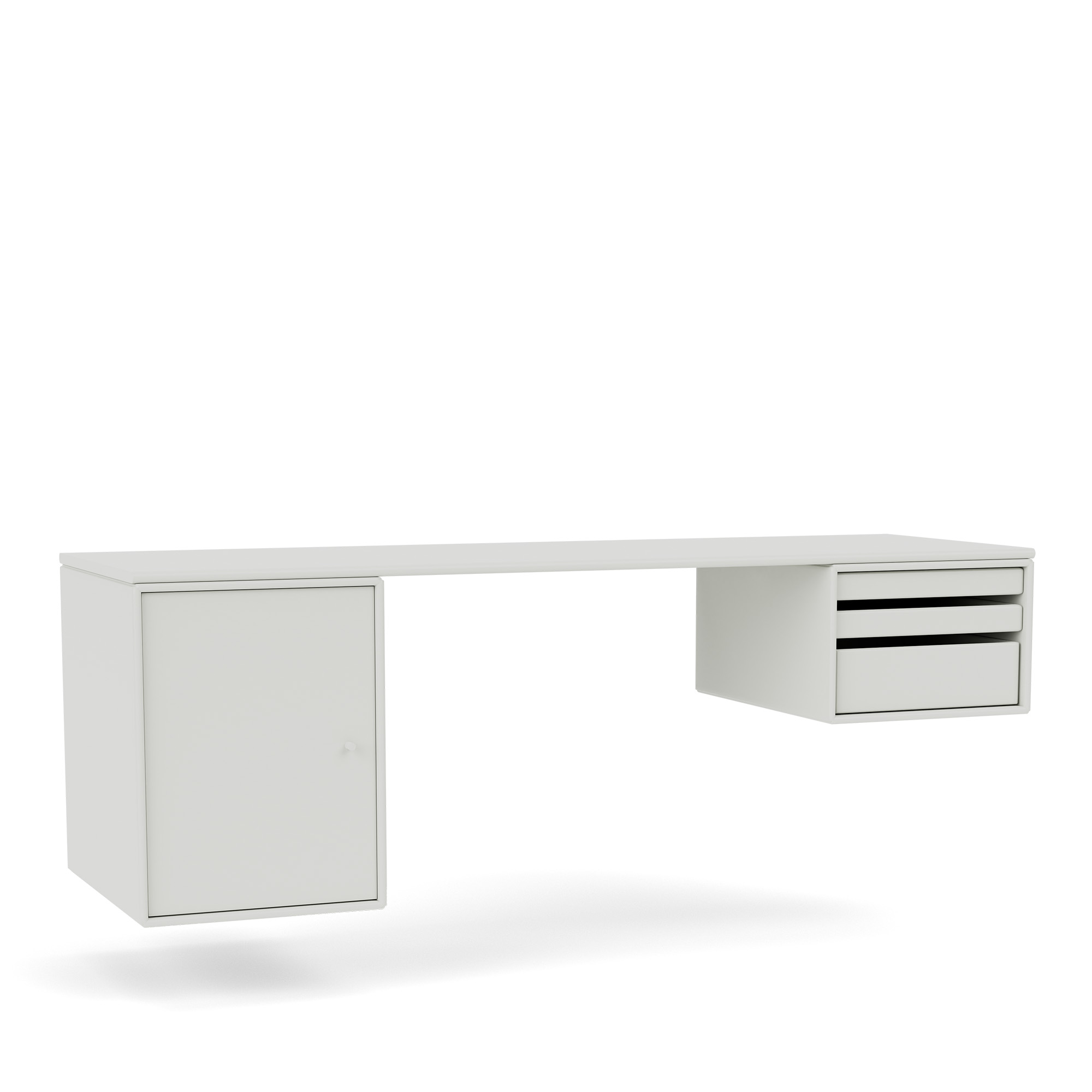 montana - workshop work desk 09-nordic 04 suspension rails - skrivbord - peter j. lassen - vit - trä