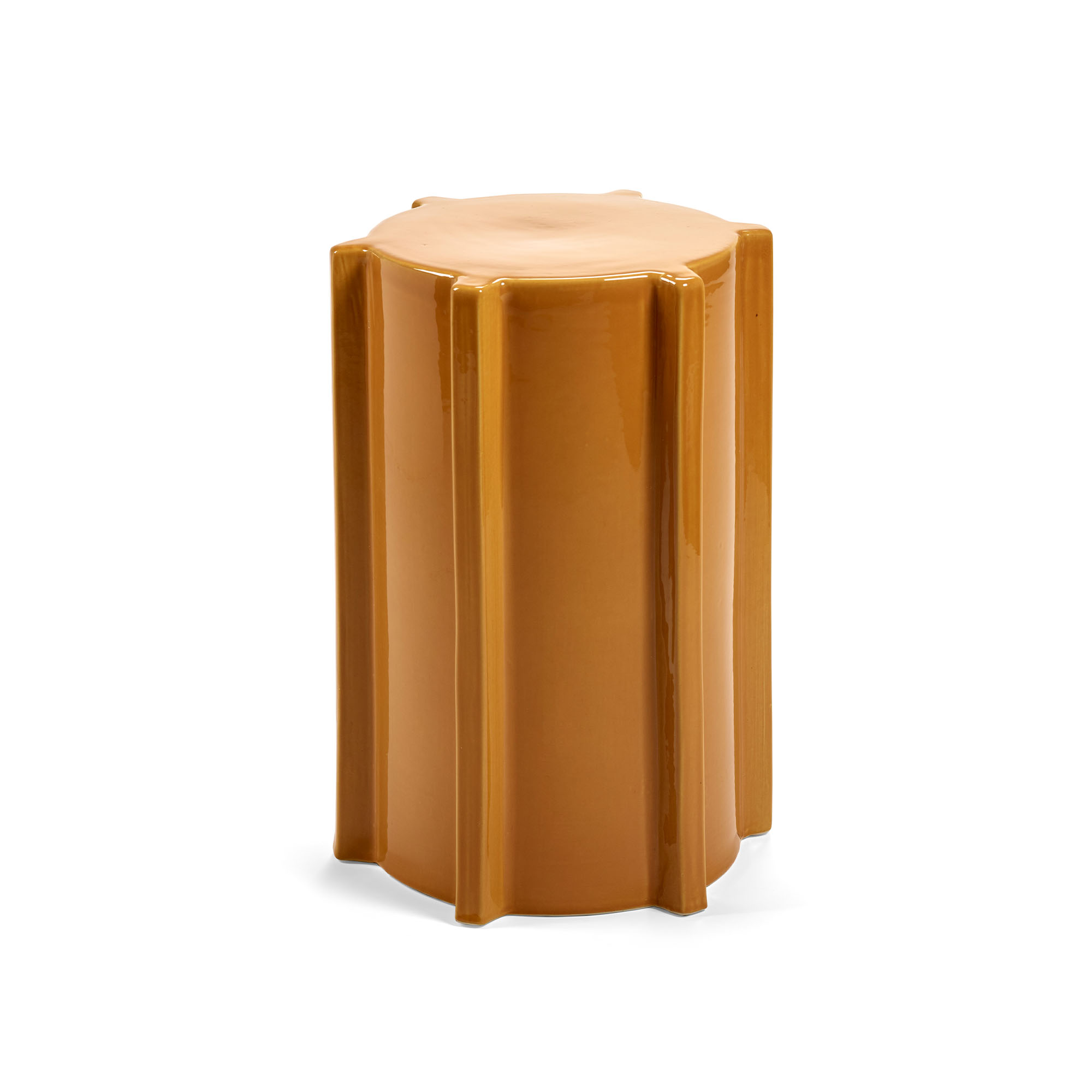 serax - pawn sidobord geometrical ocher - sidobord - marie michielssen - gul - sten