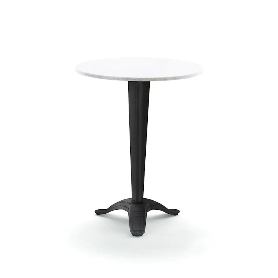 Calais Bord Liten Fot Vit Carrara Marmor
