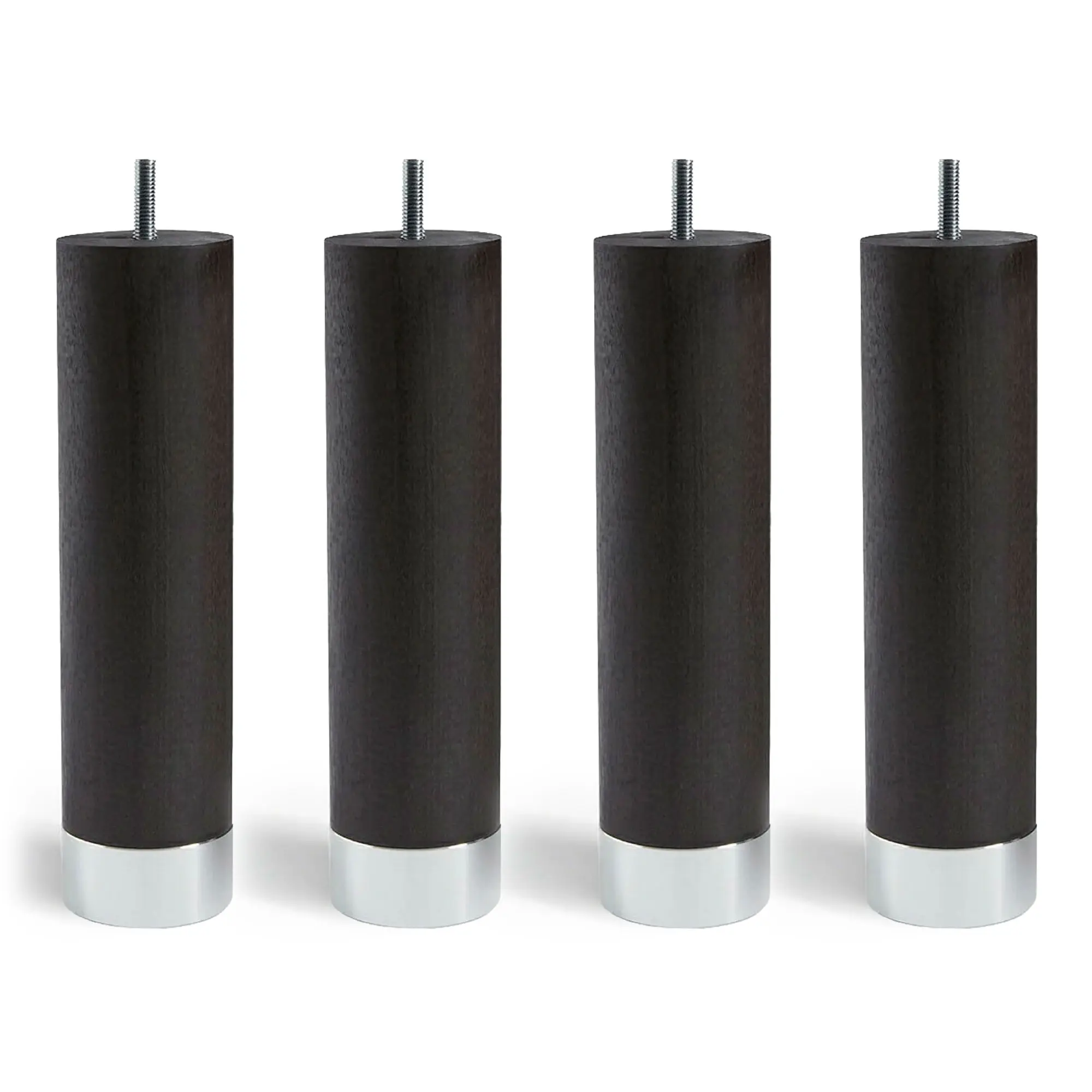 Cylinder ben i wenge aluminium 4-pakning