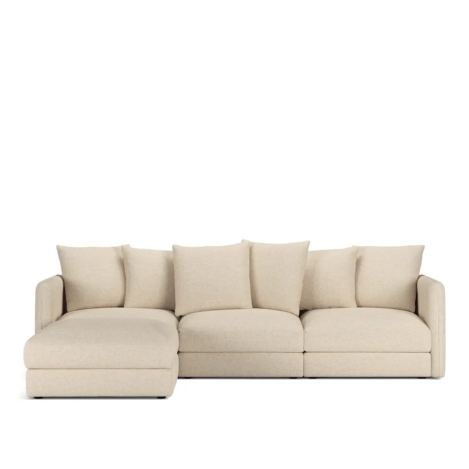 Pavarotti 3-Seater + Footstool, Fixed Cover, Cushion Variant 01, Lucinasco 20