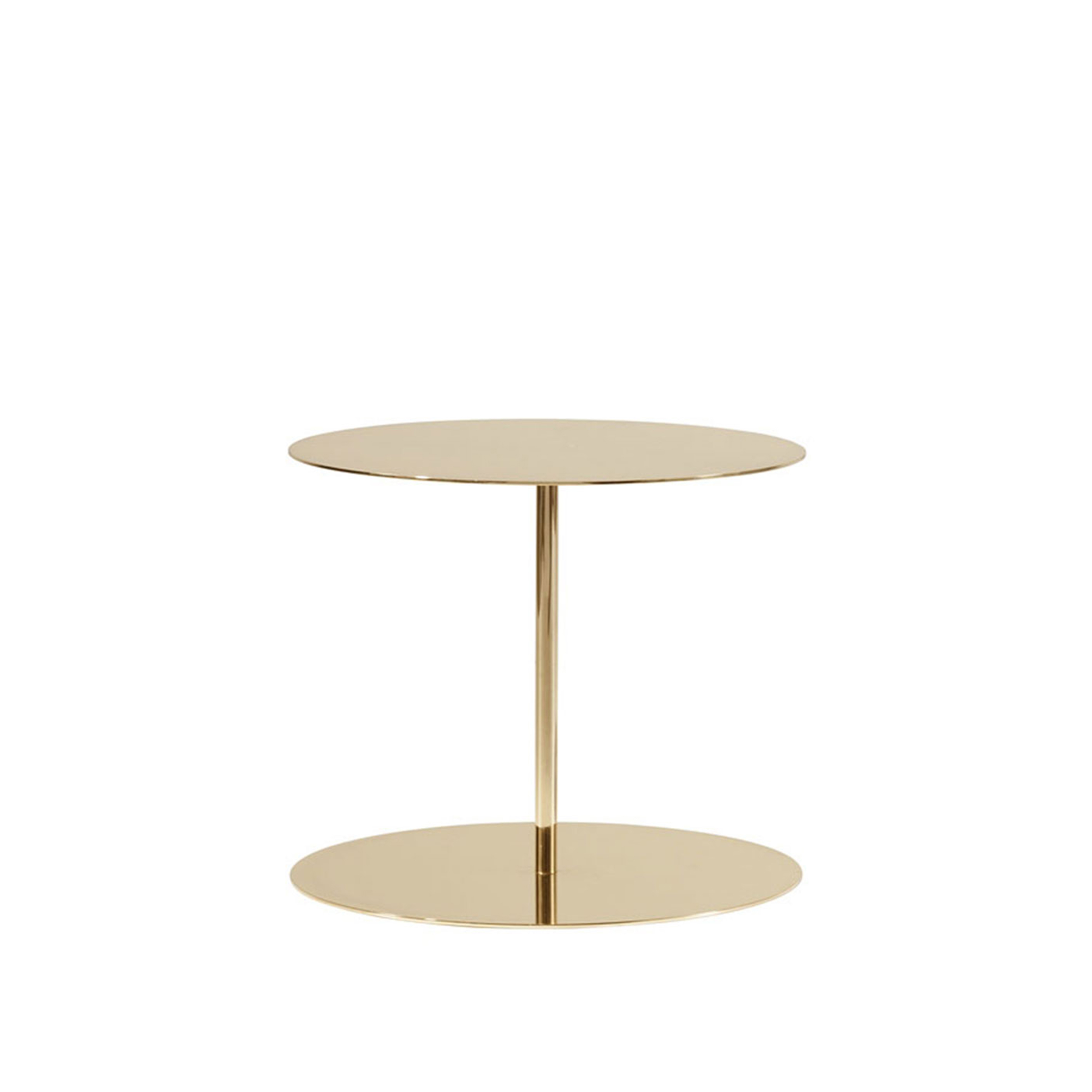 Cappellini - Gong Lux Table, Metallic Blue - Småbord & sidobord - Giulio Cappellini - Guld - Metall