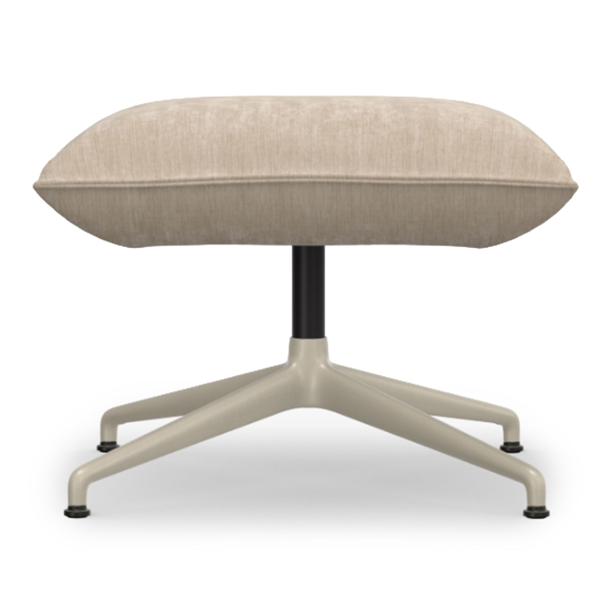 Vitra - Bascule Ottoman fotpall iroko 2 / 09 cream - Fotpallar - Beige - Textilmaterial