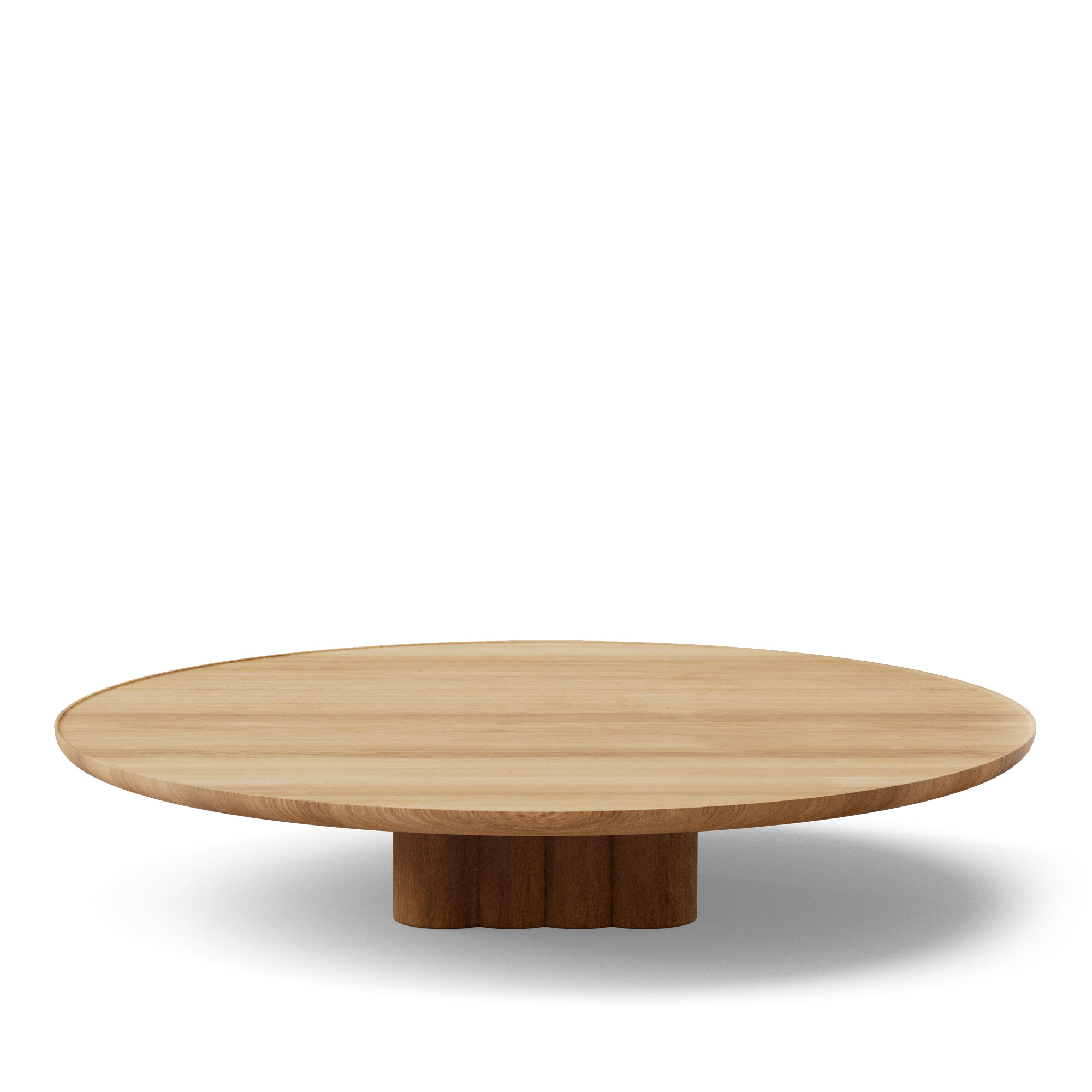 Dk3 - Plush Coffee Table Round &Oslash;130 x H29 cm   Oak - oil - Soffbord - Jacob Plejdrup - Beige