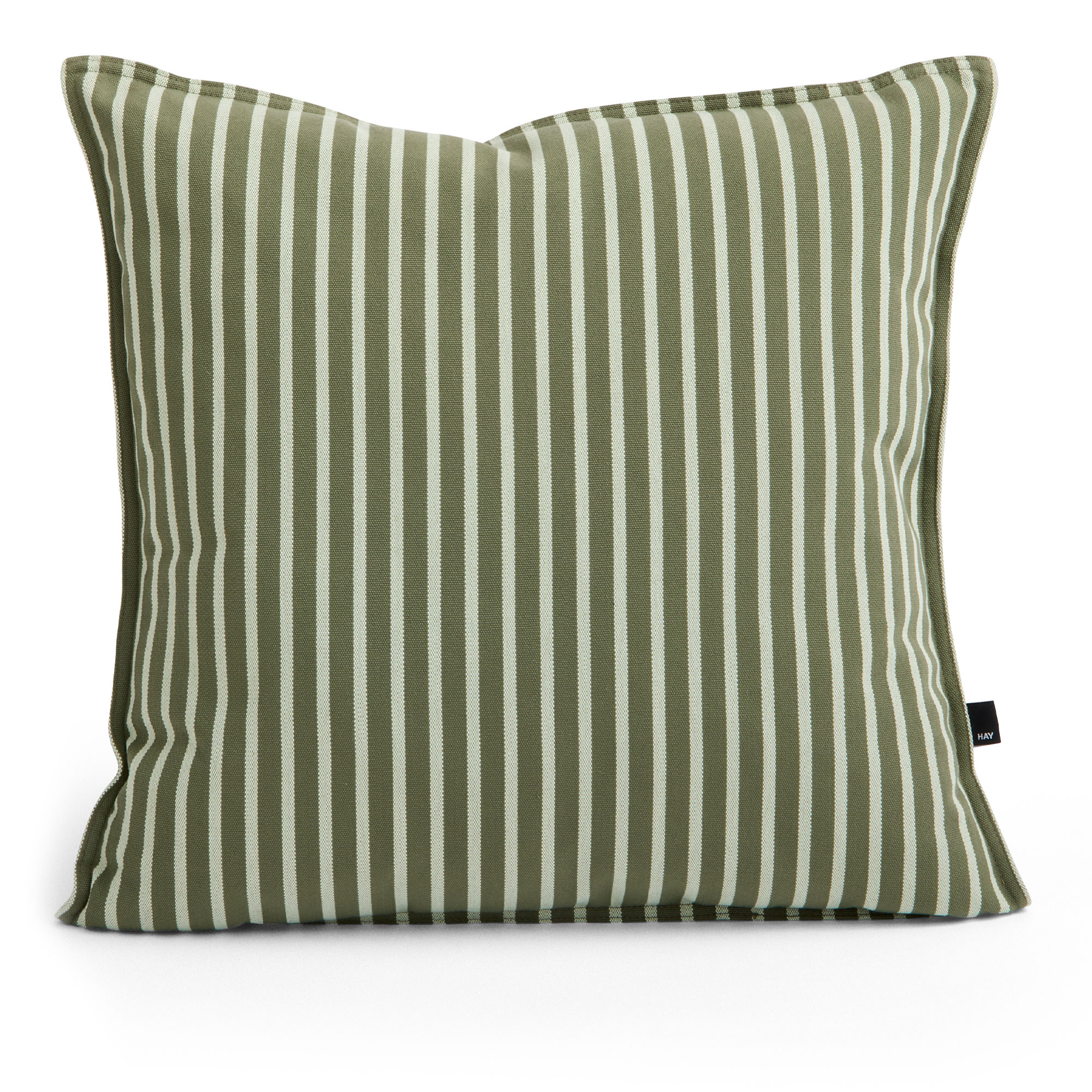 HAY - Terrazza Cushion 50 x 50 Olive bold stripe - Dynor och kuddar - Grön - Plast | Utemöbler - Utomhus Textilier - Dynor Och Kuddar | Möbelexperten