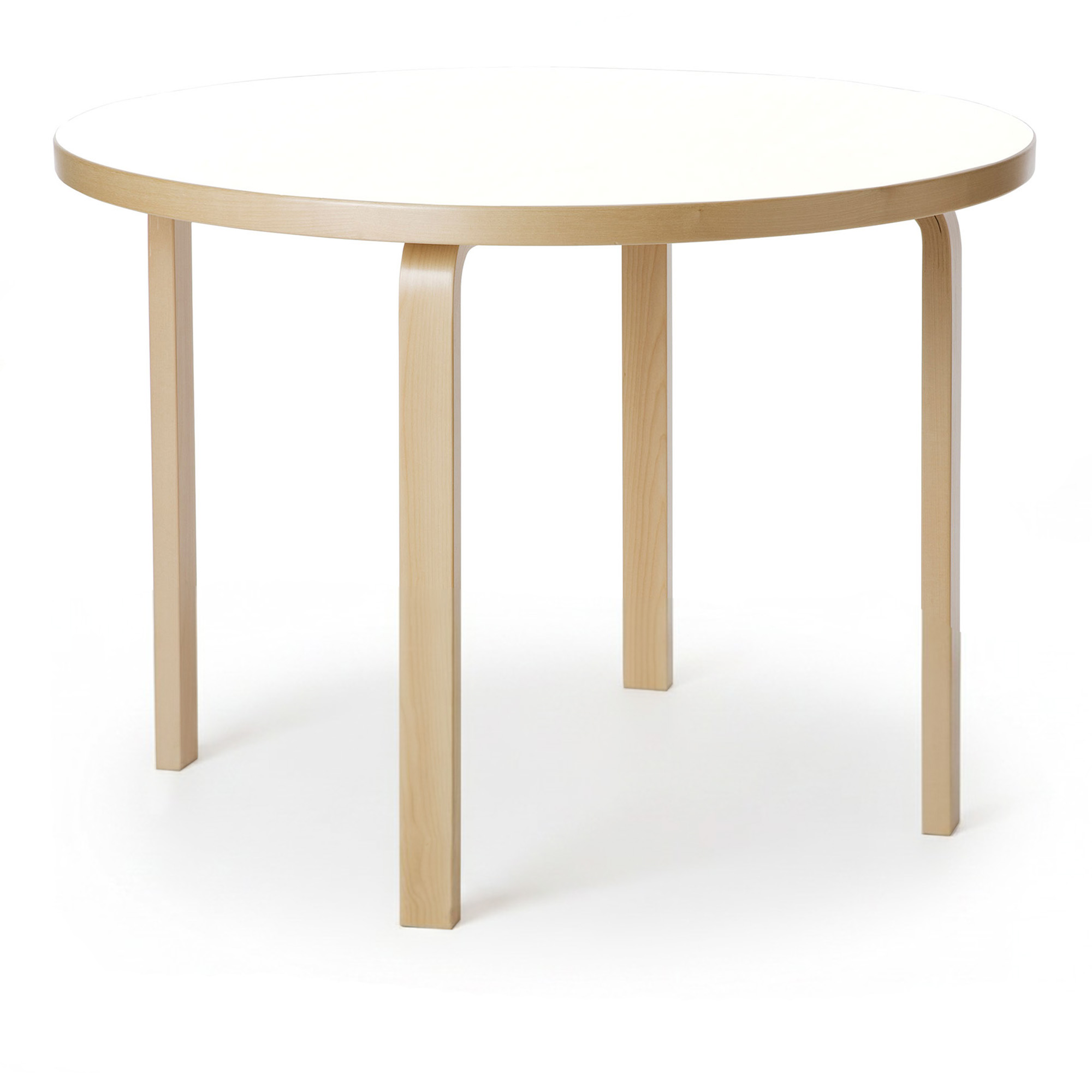 Artek - Aalto Bord 90A, Vit laminat, Klarlackad - Matbord - Alvar Aalto - Vit - Trä | Möbler - Bord - Matbord | Möbelexperten