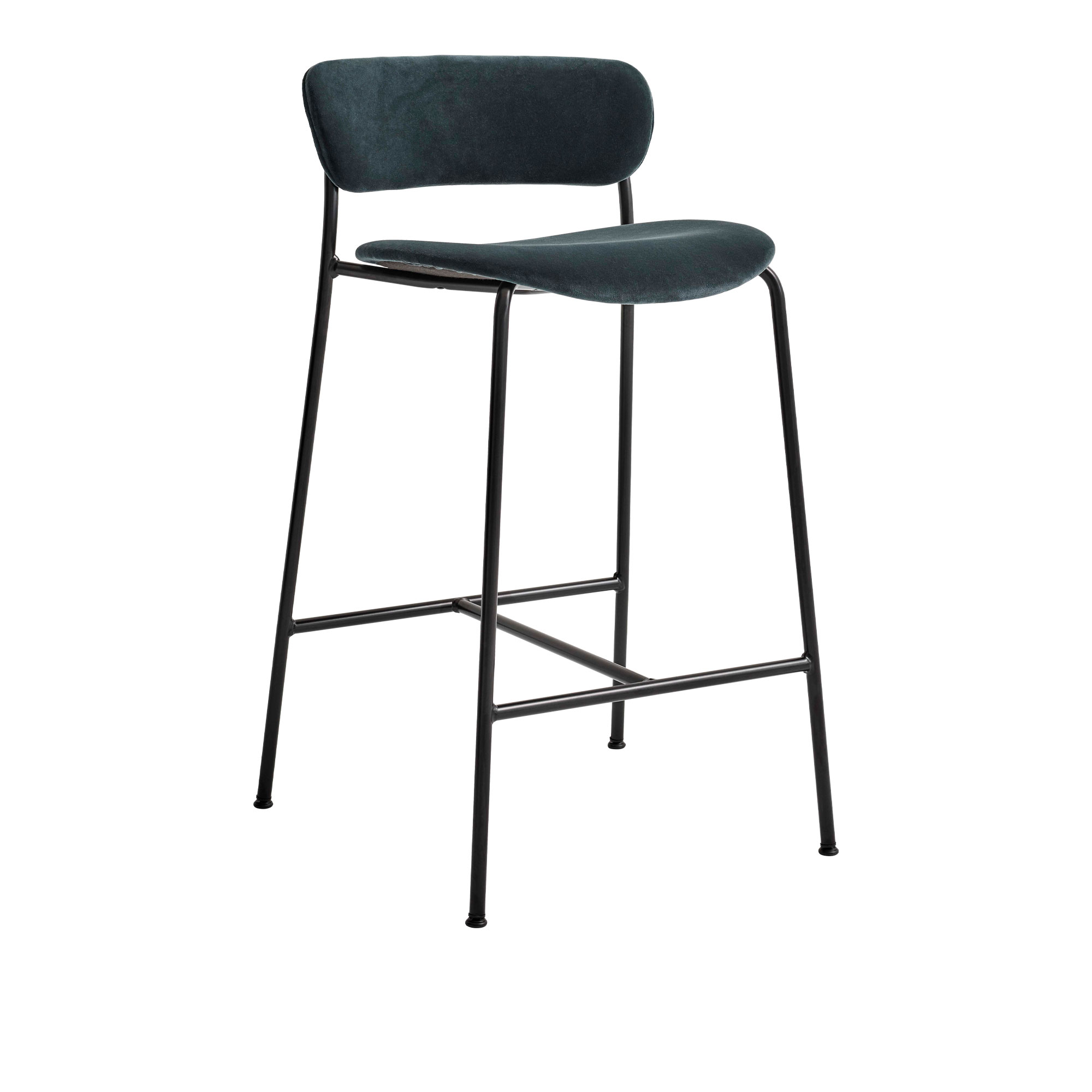 &Tradition - Pavilion AV14 - Fabric cat.2 - Velvet 5 Amber - Barstolar & barpallar - Anderssen & Voll - Metall/Trä