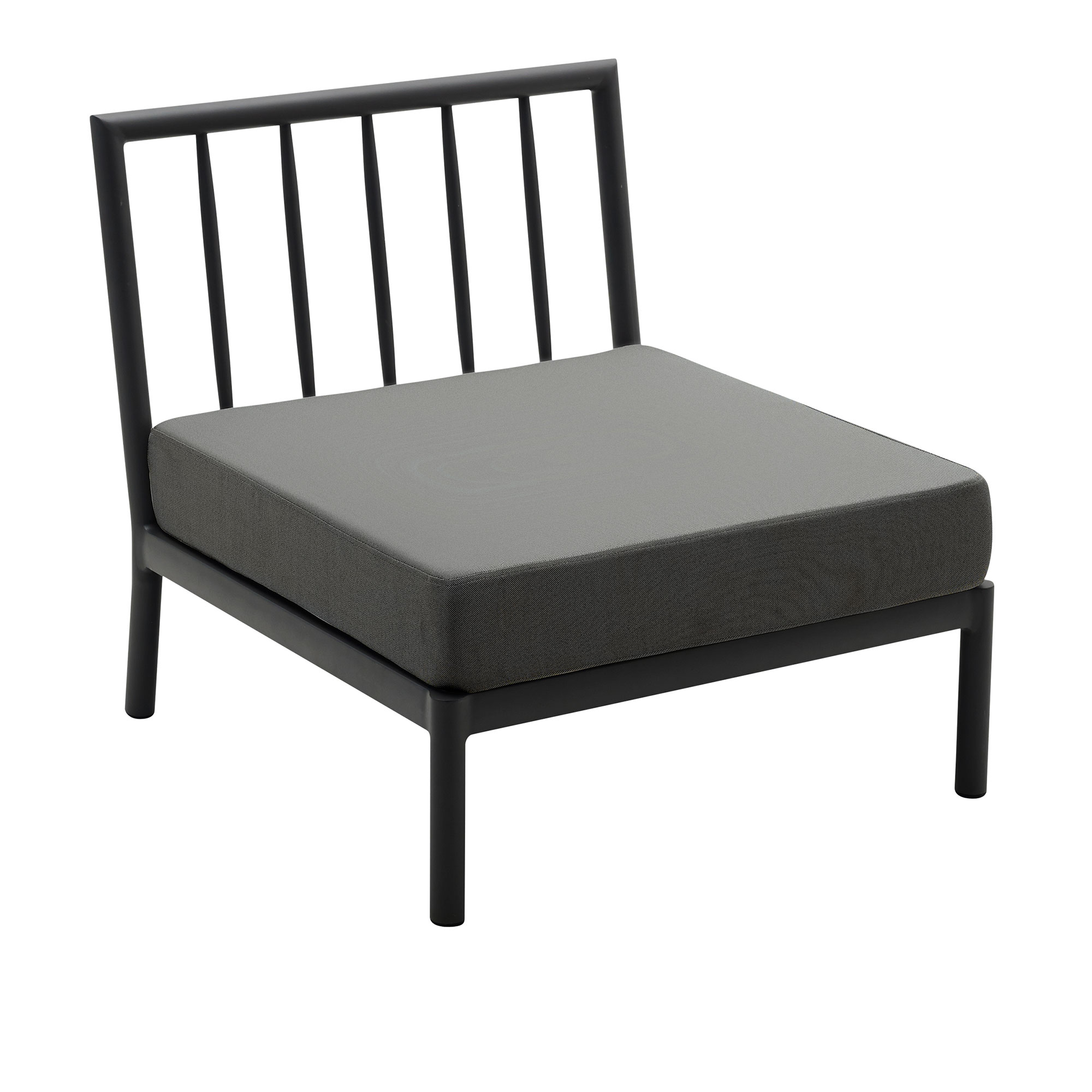 Fritz Hansen - Tradition Spacer Module, Aluminum / Dark Grey, Outdoor Textile / Charcoal, Quickdry Outdoor Foam - Utomhussoffor - Povl Eskildsen