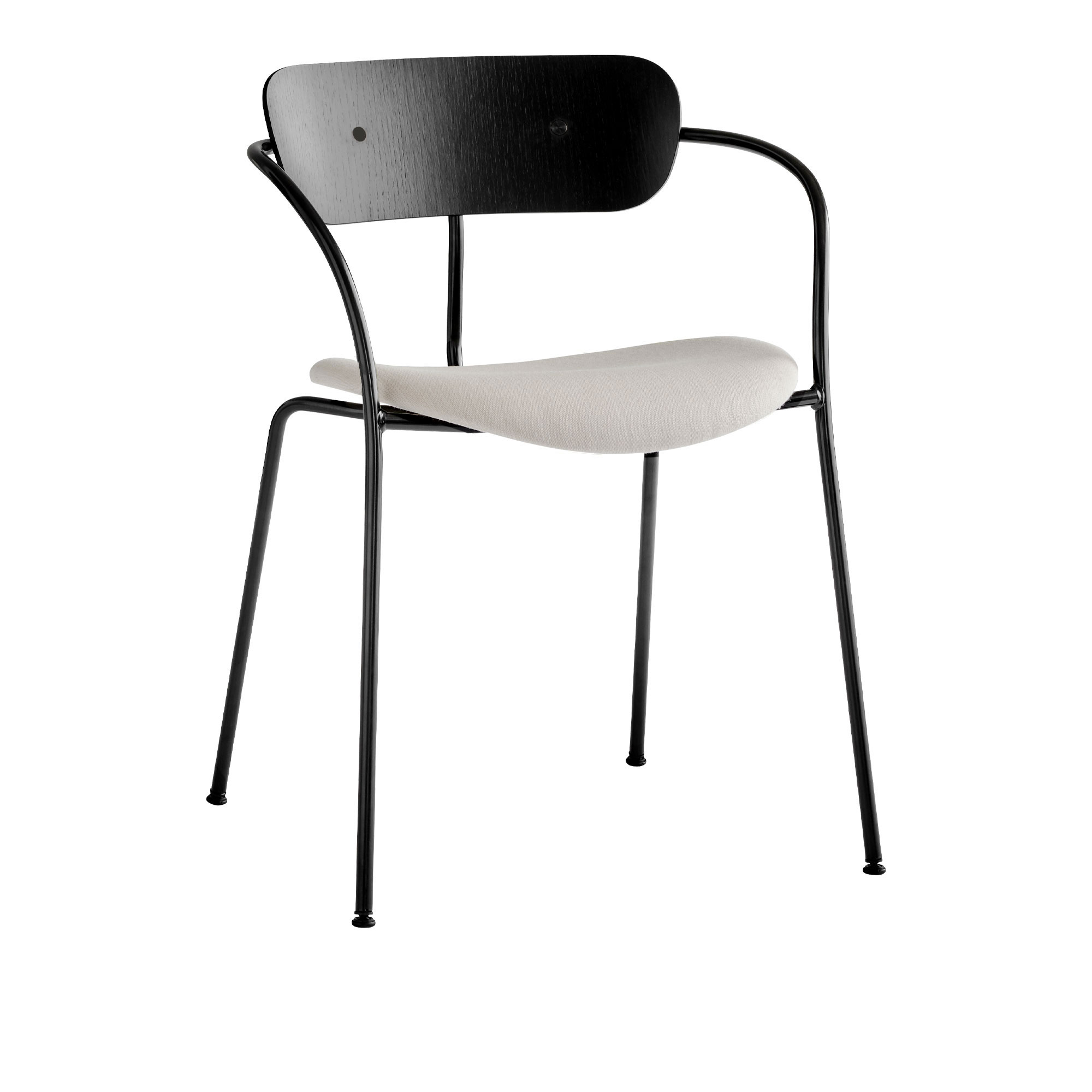 &Tradition - Pavilion Armchair AV4 Black Finish Black, Fabric Cat.2 Col 05 Ruskin - Matstolar - Anderssen & Voll - Beige - Trä