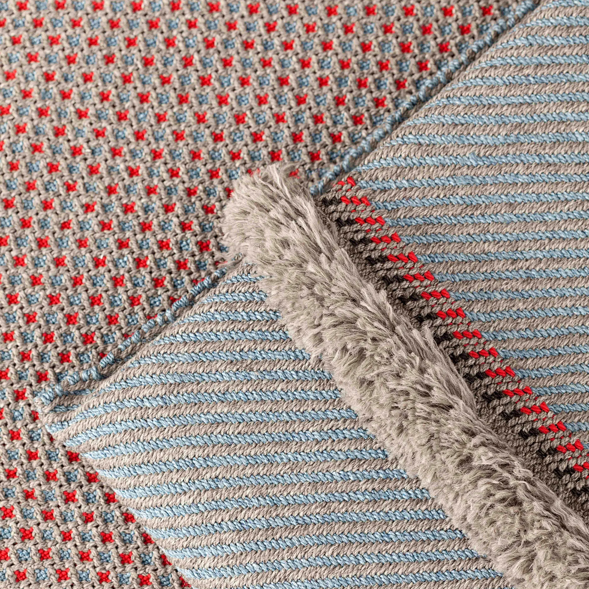 Garden Layers Big Mattress - Diagonal Almond/Blue