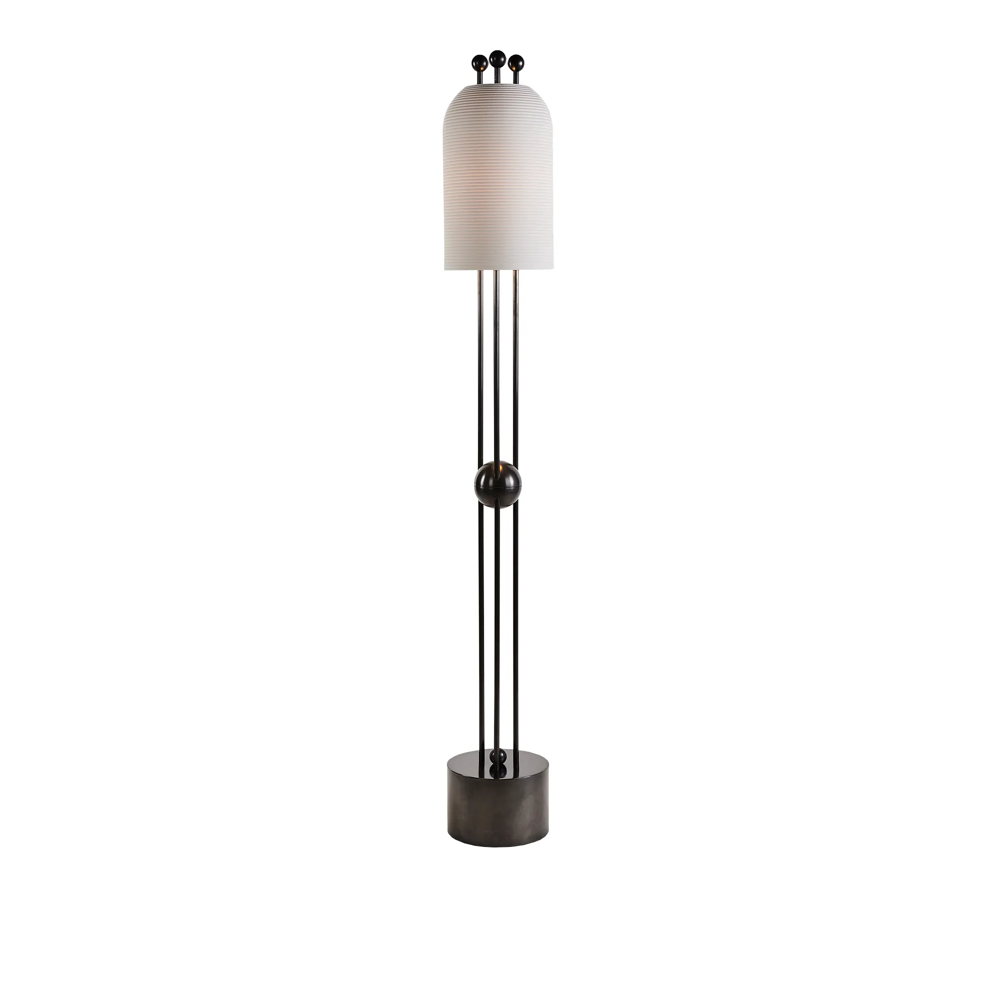 Lantern : Floor Lamp - Aged Brass