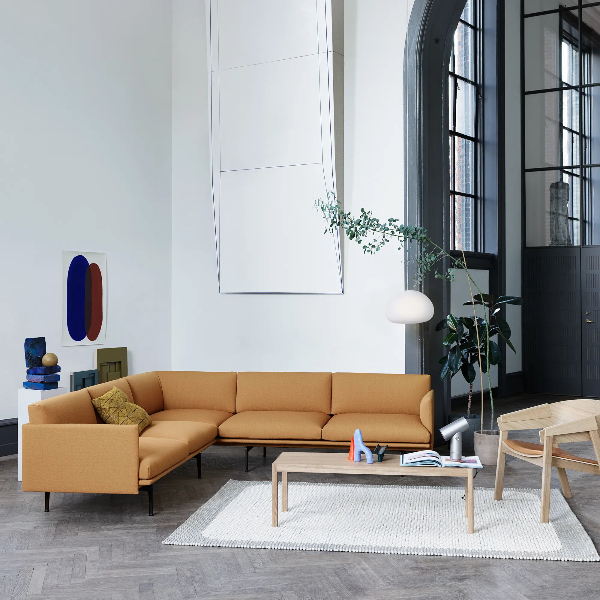 Outline Sofa Corner / Black Base