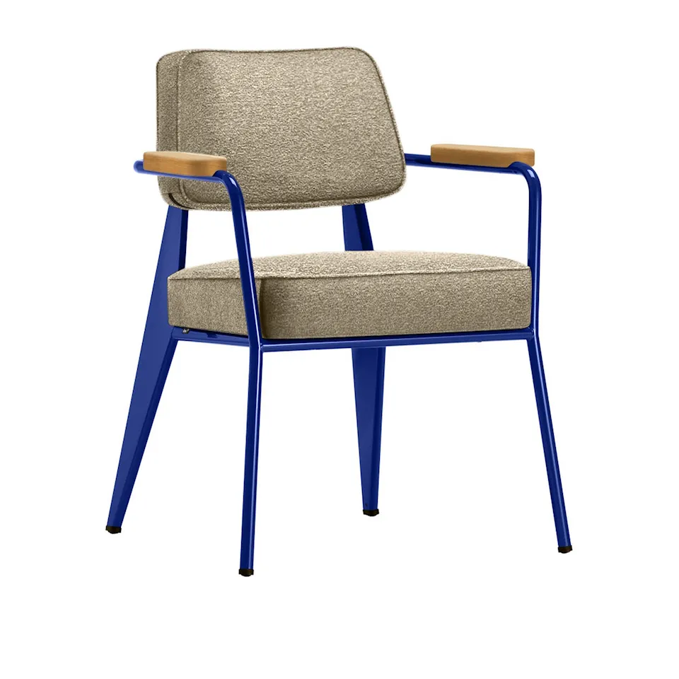 Fauteuil Direction karmstol Prouvé Bleu Marcoule