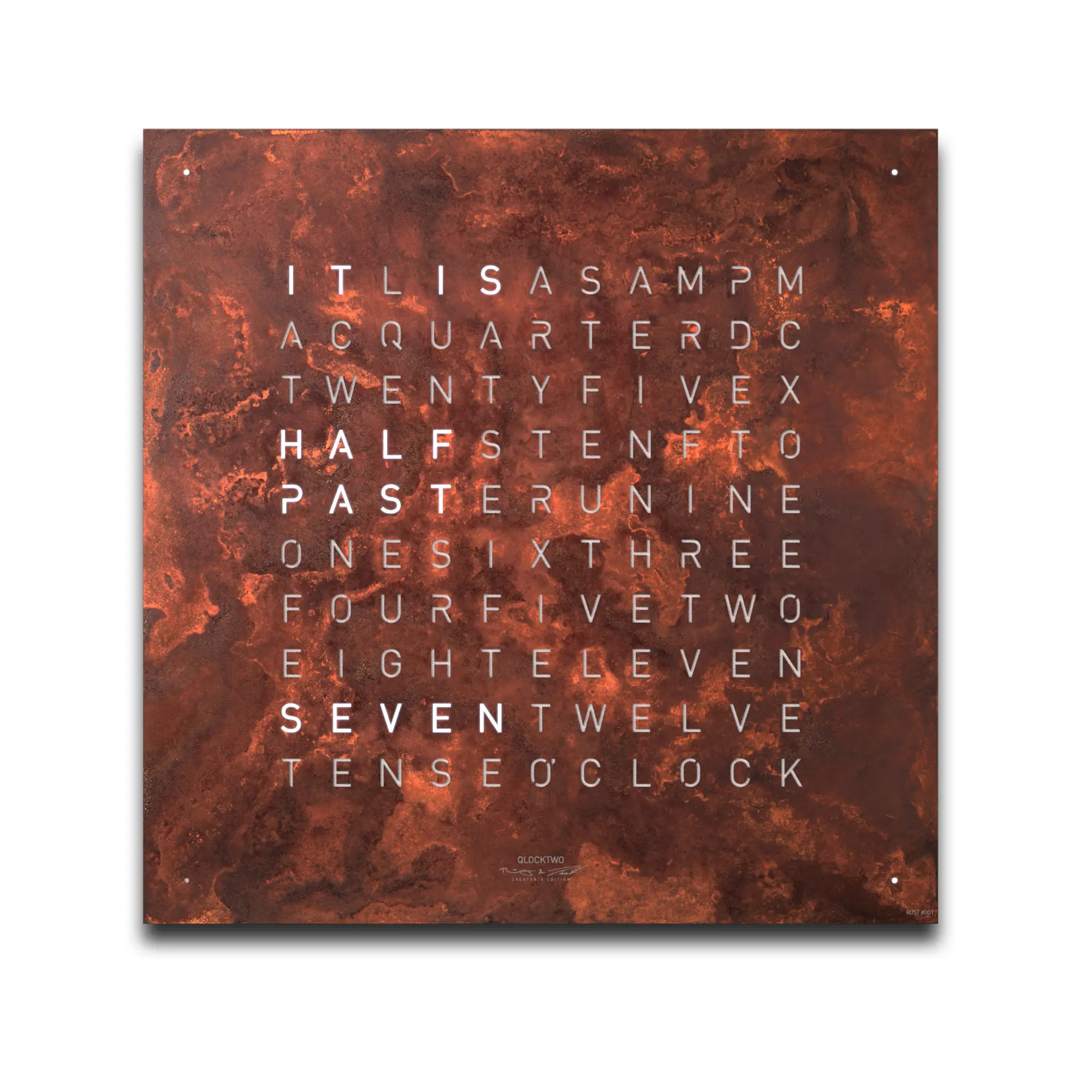Qlocktwo Earth 45 Creator's Edition – Rust