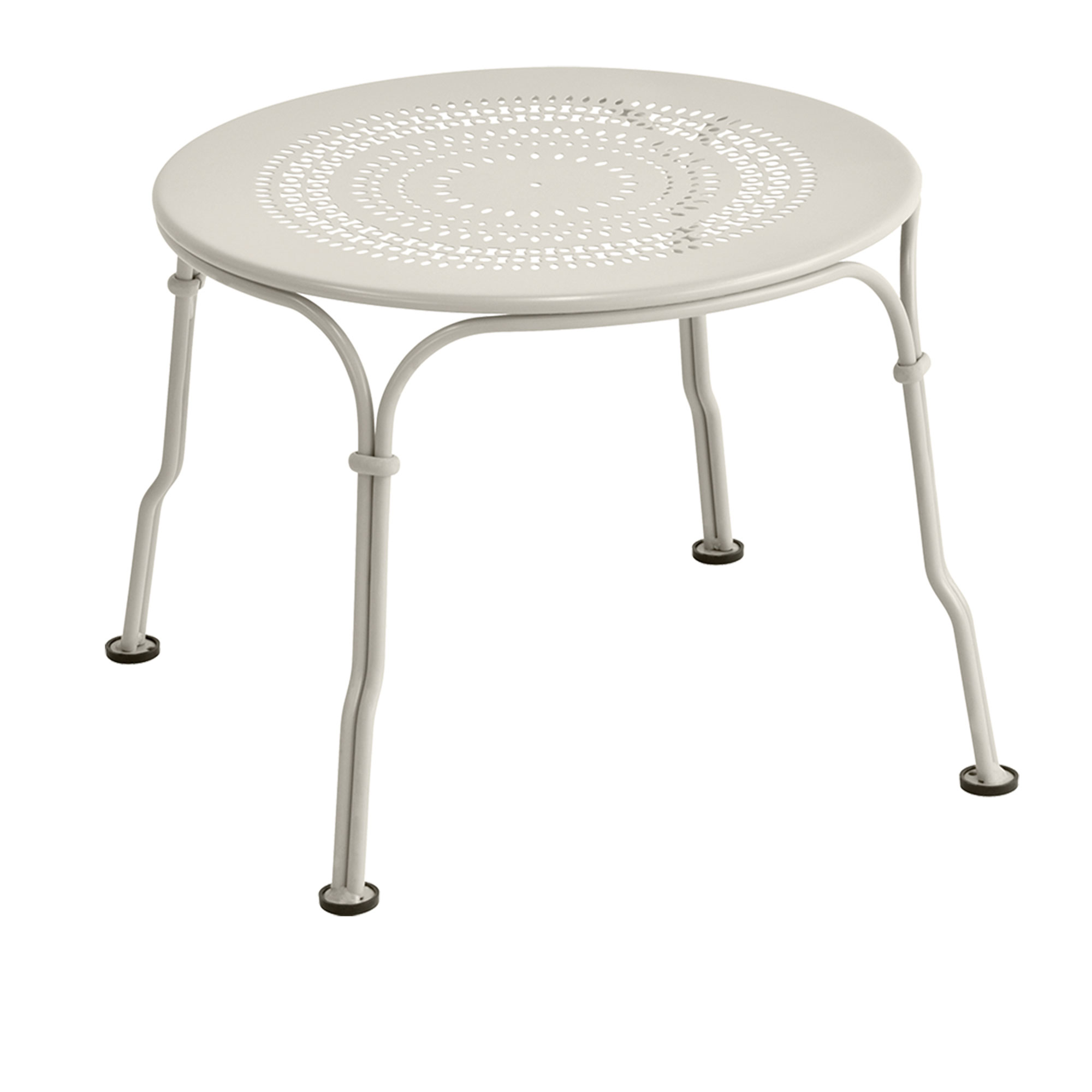 Fermob - 1900 Low Table Clay Grey A5 - Småbord och sidobord utomhus - Grön,Grå - Metall | Utemöbler - Utebord - Småbord Och Sidobord Utomhus | Möbelexperten