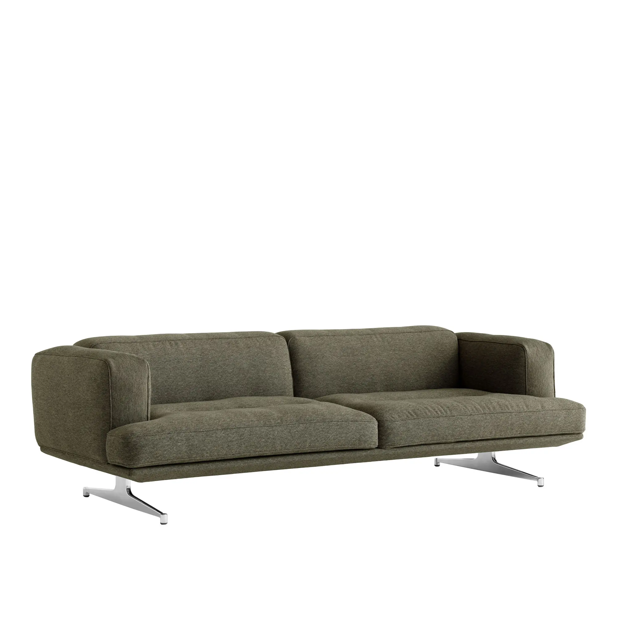 Inland AV23 3-sits soffa polerad aluminium ben
