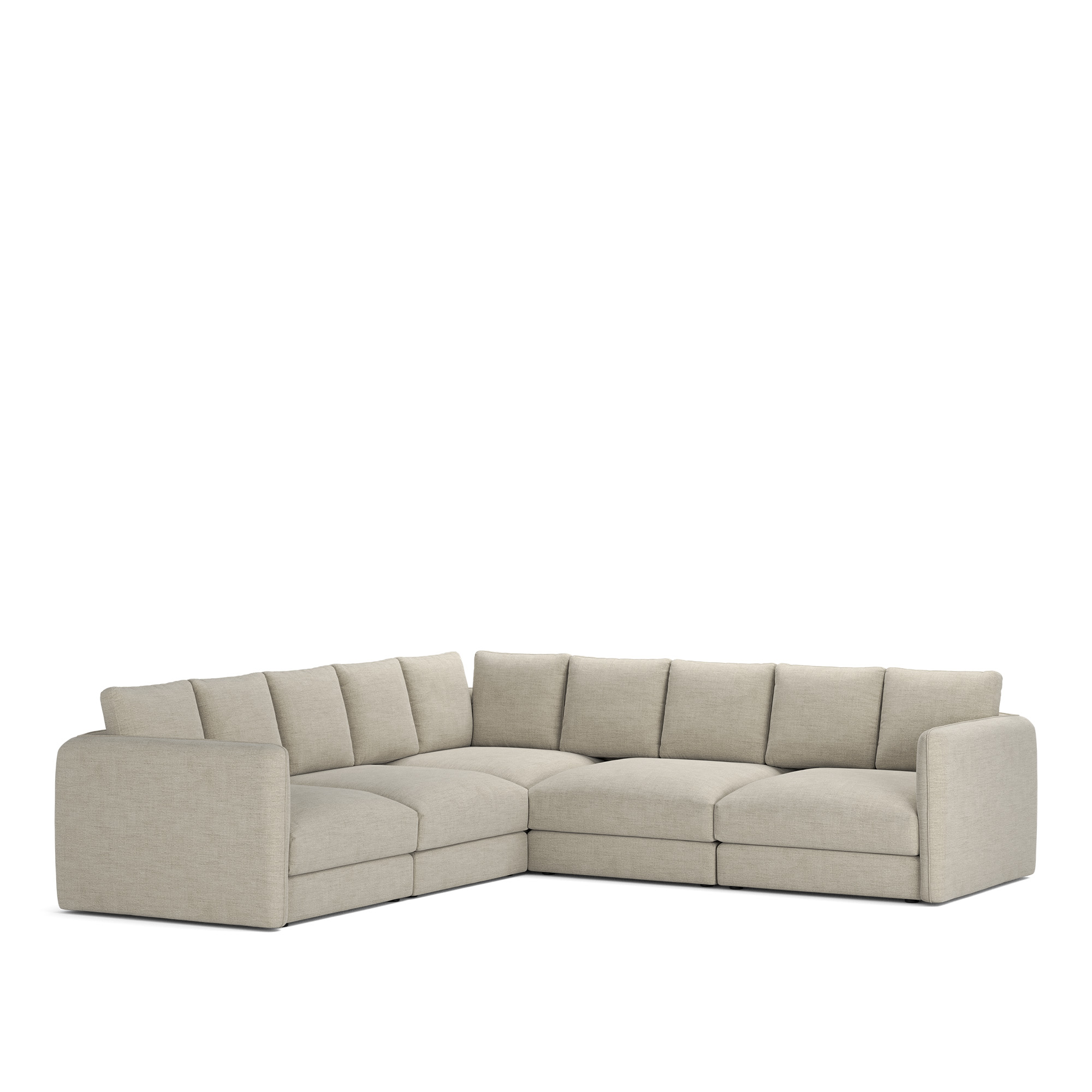 NOGA - Pavarotti 5-Seater Corner, Fixed Cover, Cushion Variant 02, Sienna 102 - Soffor - Gr&aring;