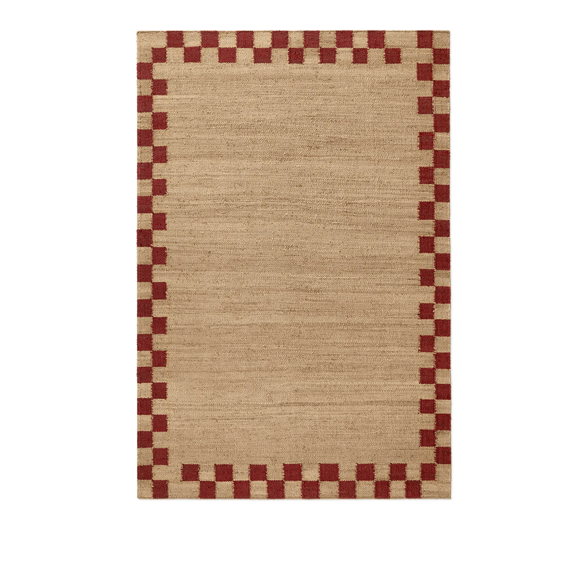 Jute Border Red teppe