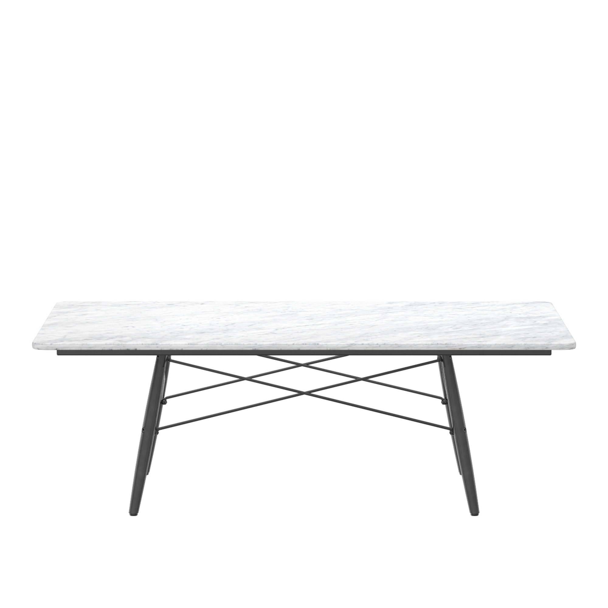 Vitra - Eames Coffee Table 114 cm White Marble - Soffbord - Charles & Ray Eames - Vit - Metall/Trä/Sten