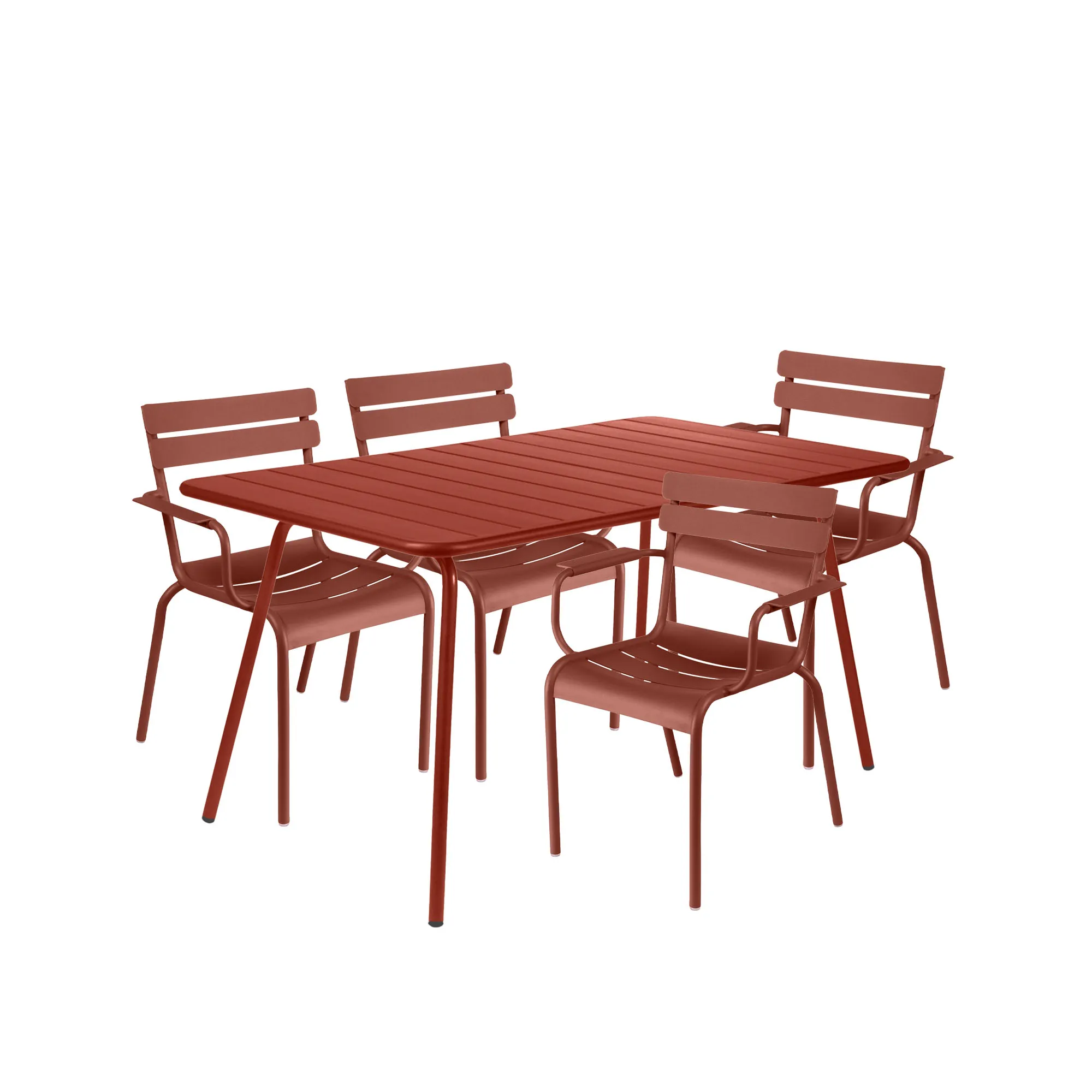 Luxembourg matgrupp bord & 4 karmstolar