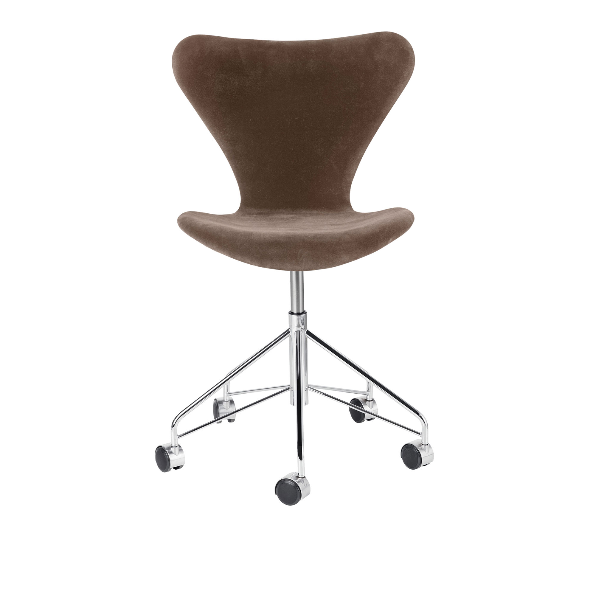 Fritz Hansen - 3117 Sjuan - Helklädd, Tyg, Fame 60017 - Skrivbordsstolar - designer_arne_jacobsen - Blå