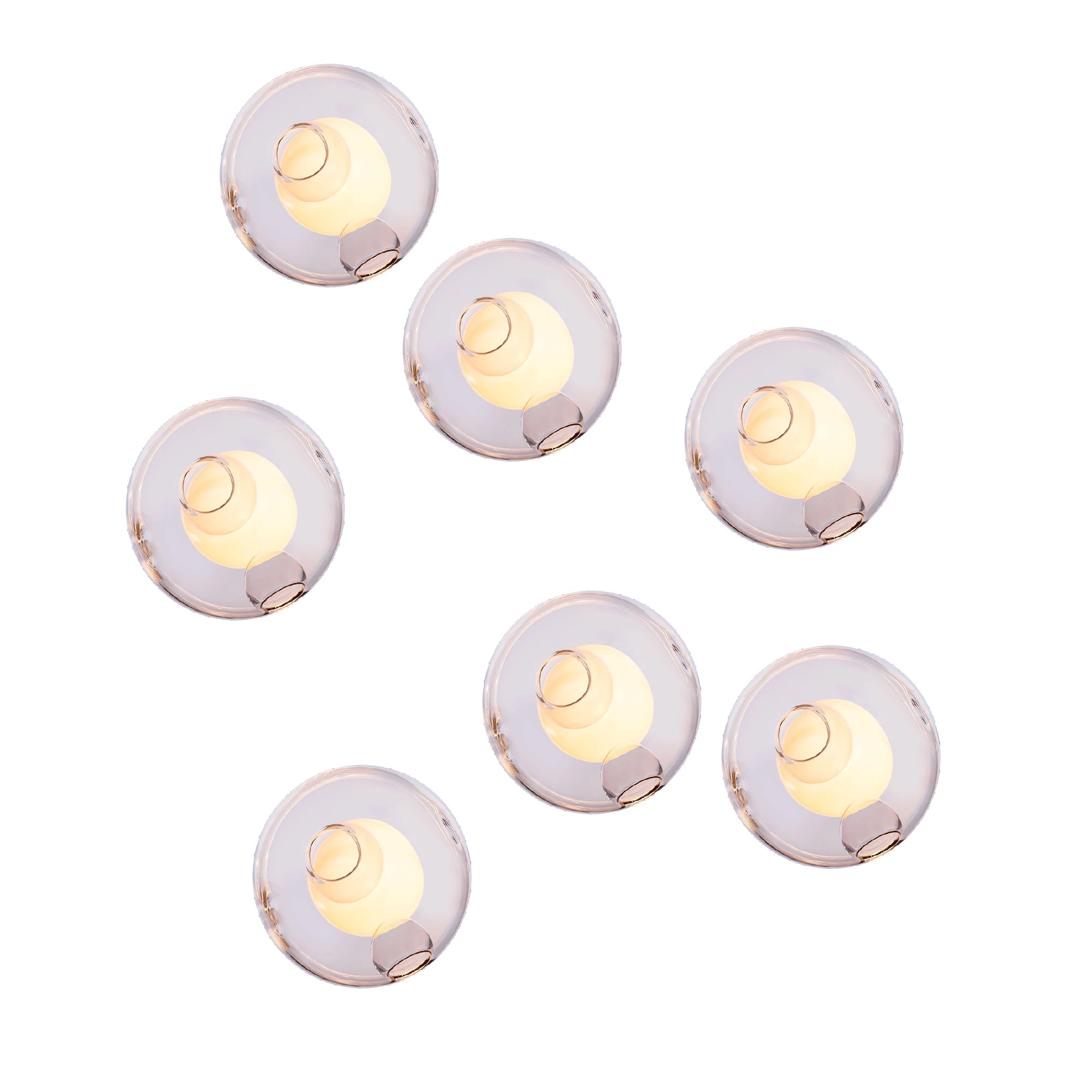 Bocci - 28.7 Random, Klar Xenon - Pendellampor - Omer Arbel - Transparent