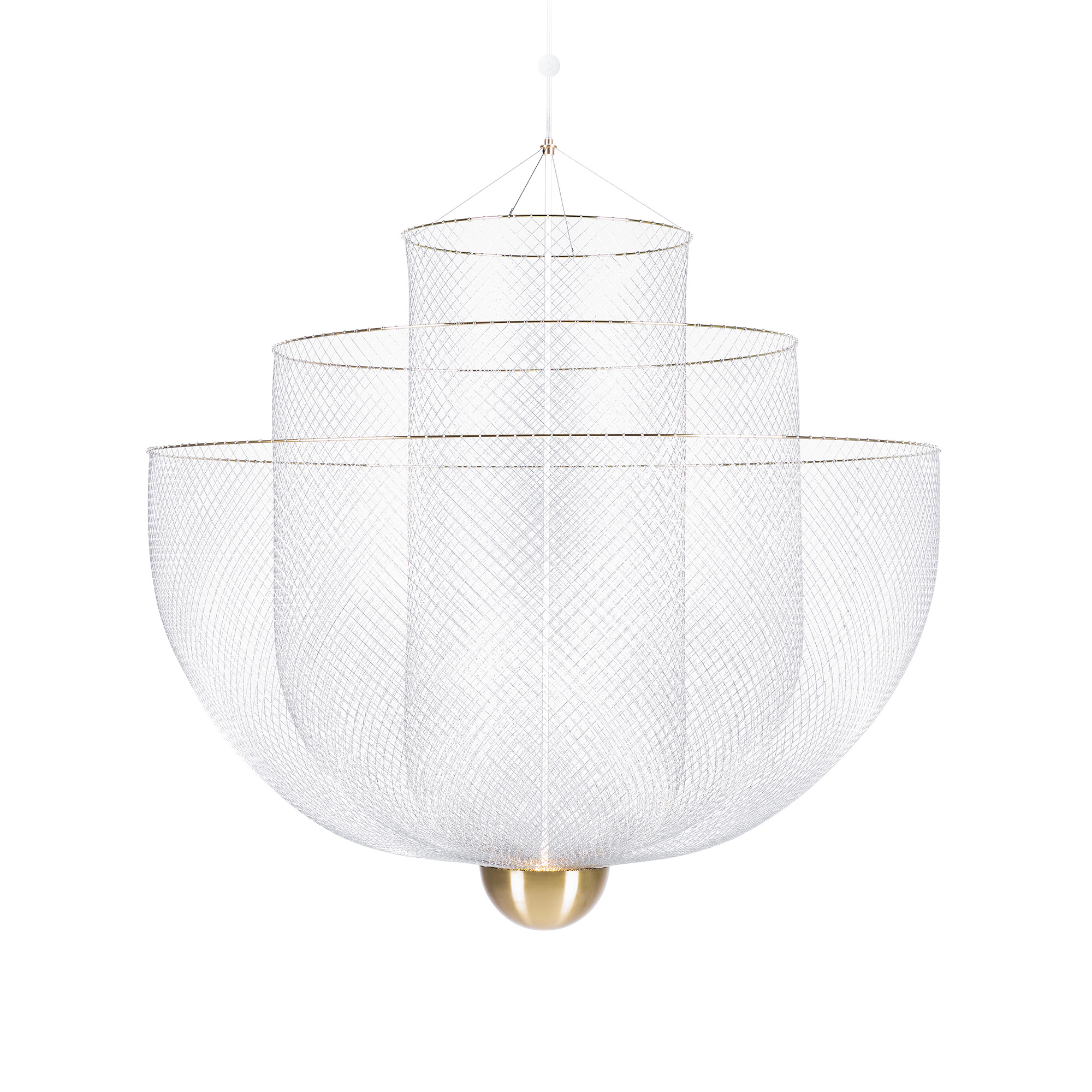 Moooi - Meshmatics Chandelier Large - Pendellampor - Rick Tegelaar - Silver