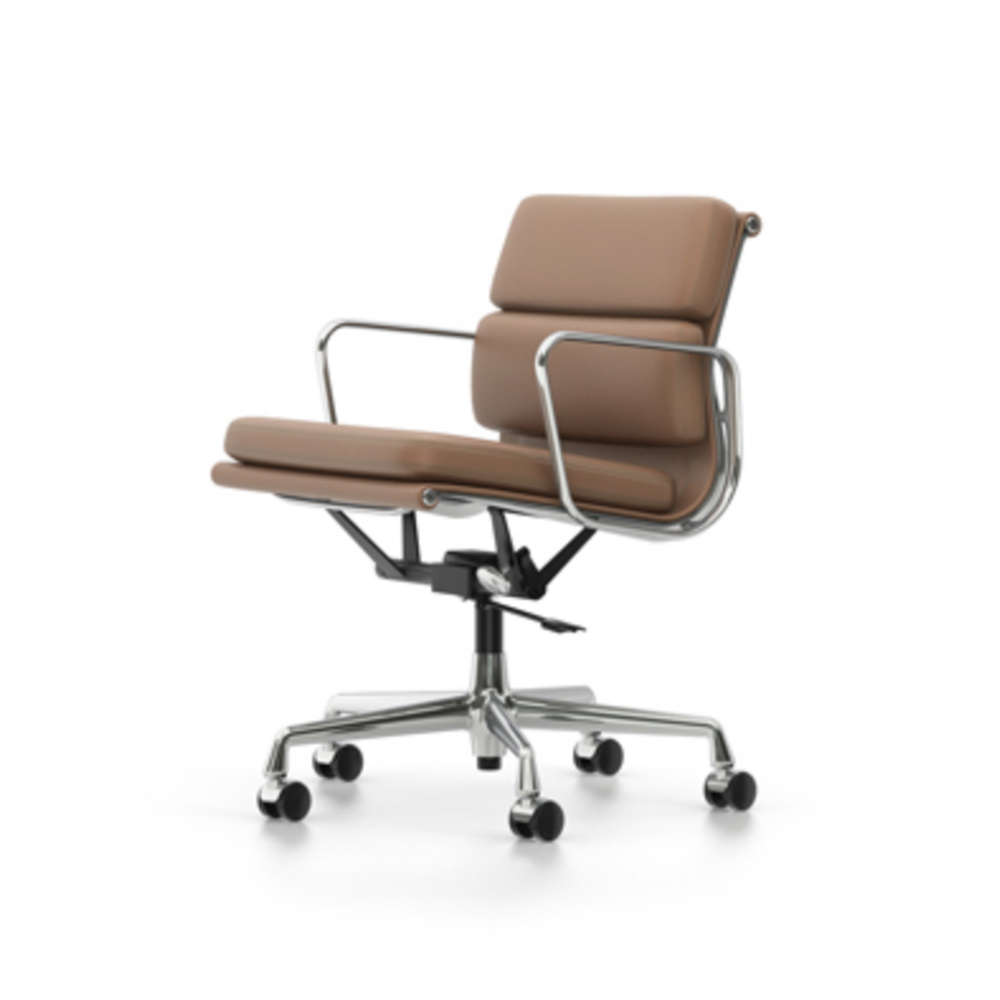Vitra - Aluminium Group Soft Pad EA 217 Camel 75 - Skrivbordsstolar - Charles & Ray Eames - Brun