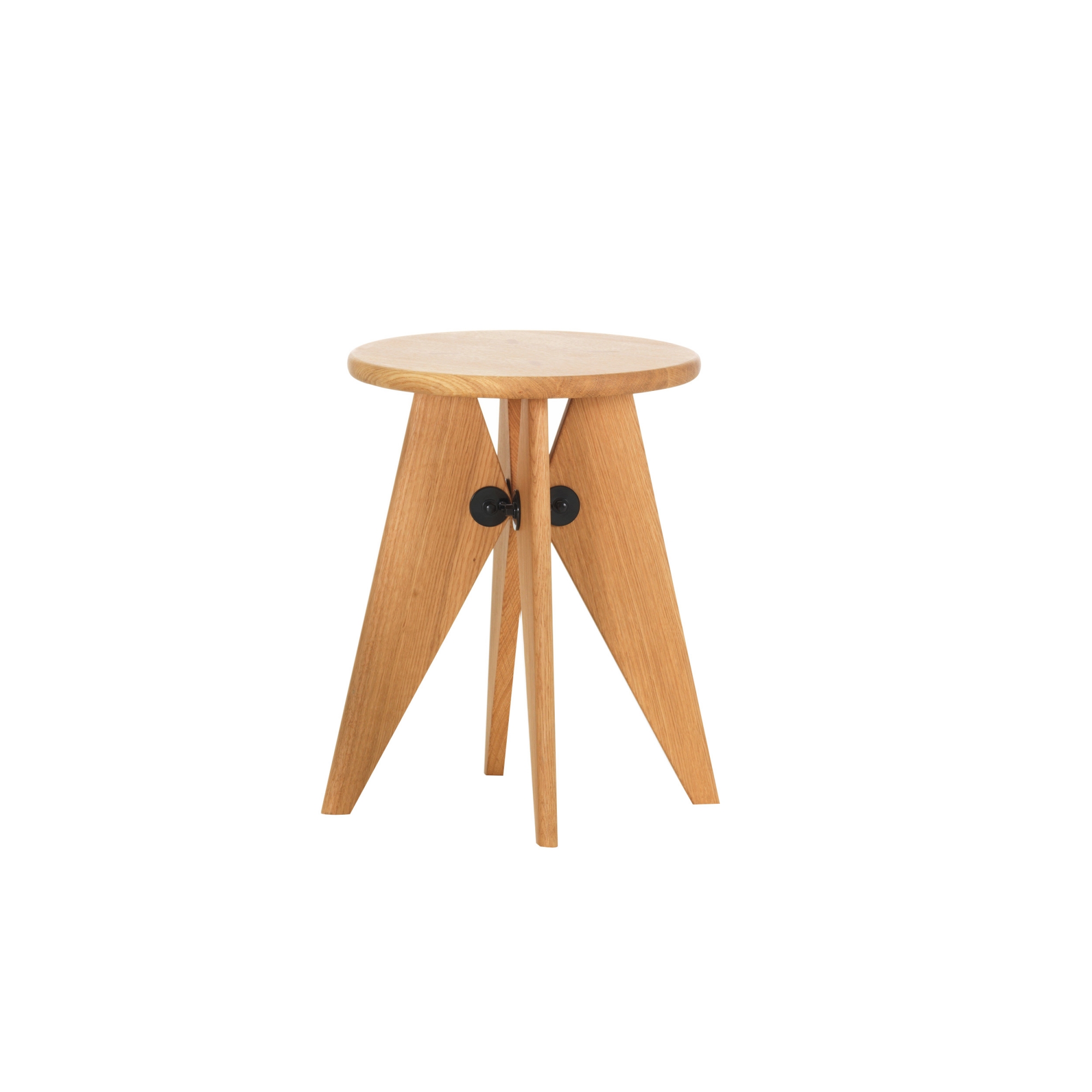 Vitra - Tabouret Bois, Natural solid oak, oiled - Sittpallar - Jean Prouvé - Brun - Metall/Trä