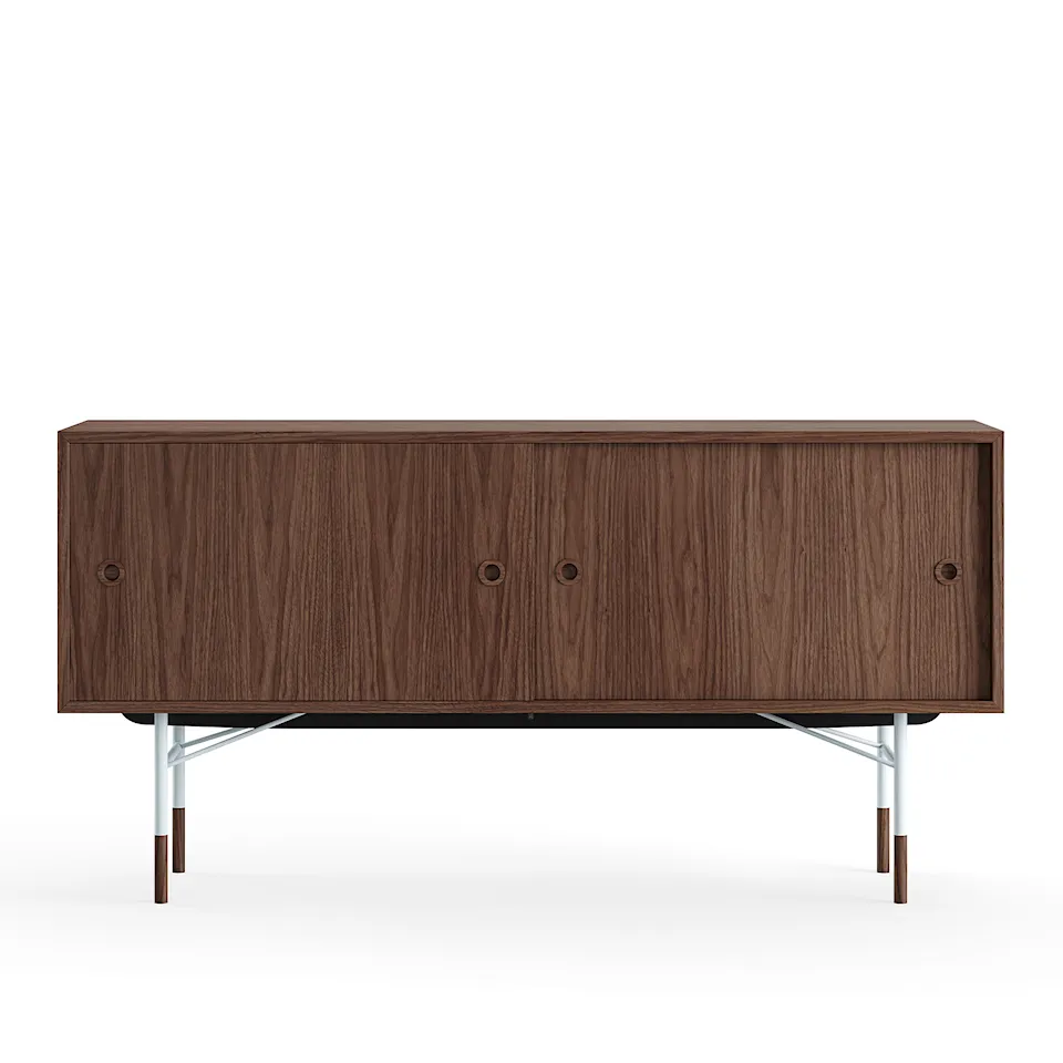 Sideboard utan lådor Walnut Veneer